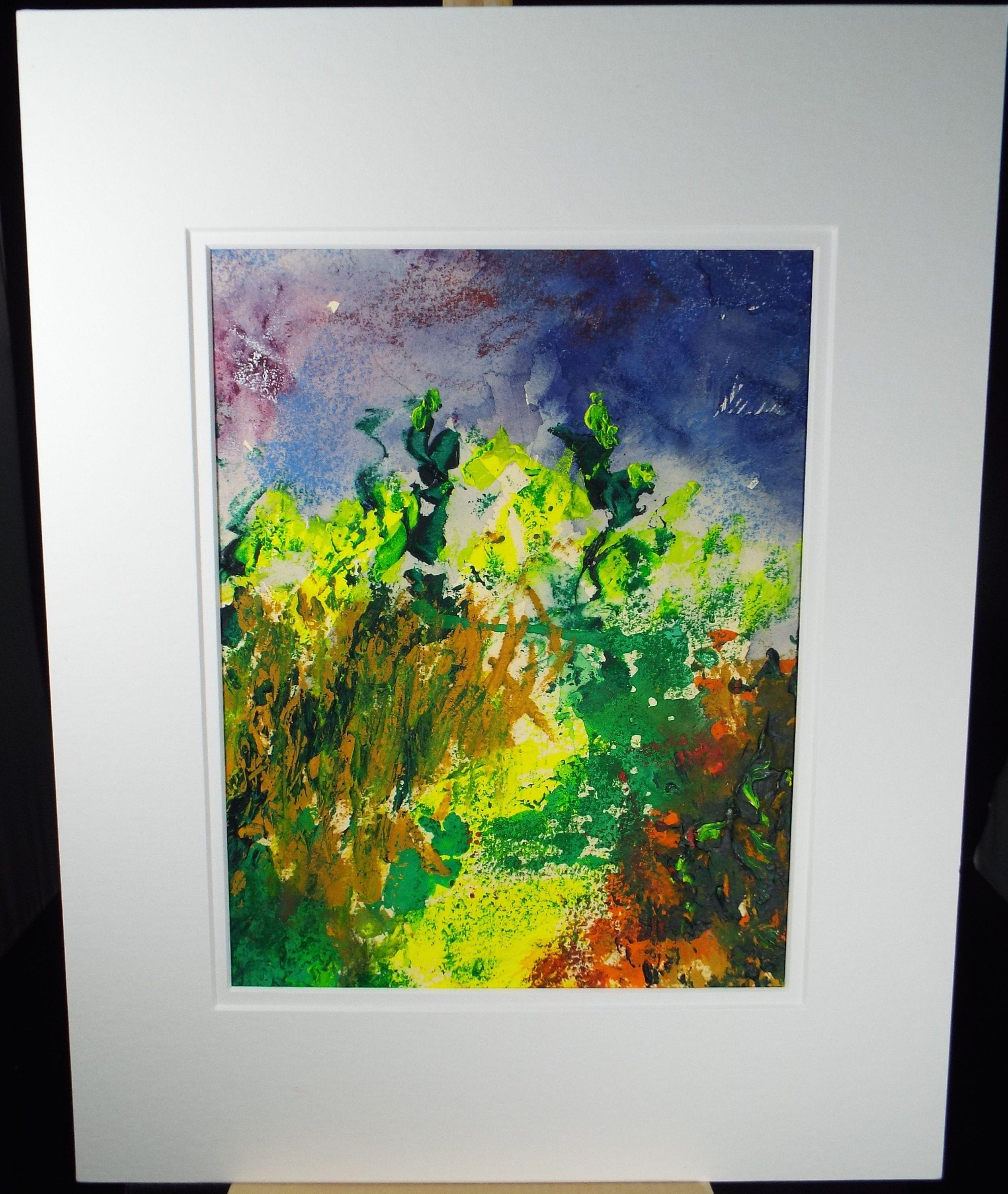 Original Watercolour & Gouache, 'Abstract Landscape', 1990s, Reginald Flint (20th Century)