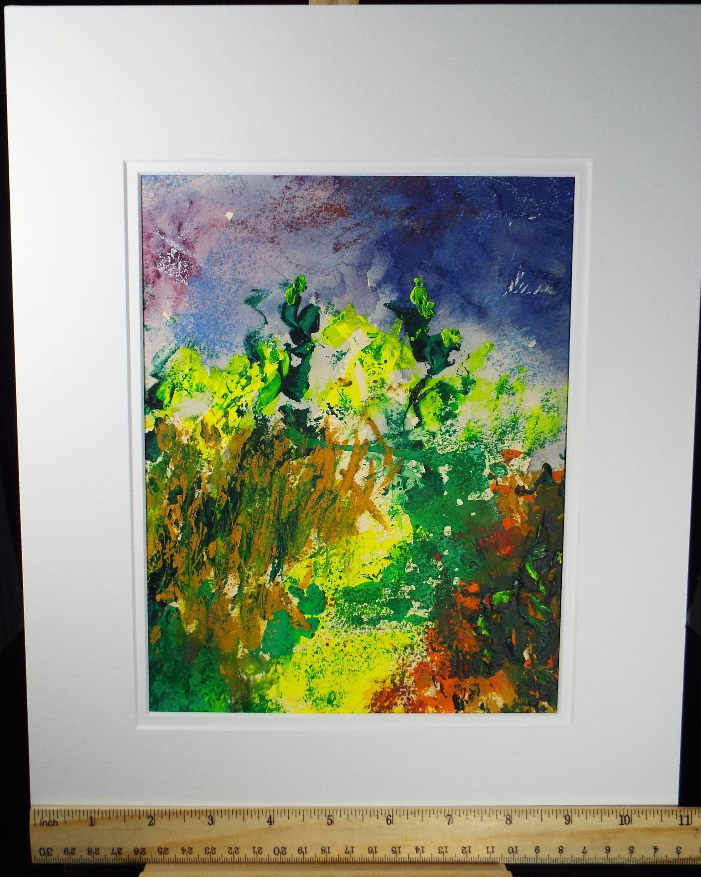 Original Watercolour & Gouache, 'Abstract Landscape', 1990s, Reginald Flint (20th Century)