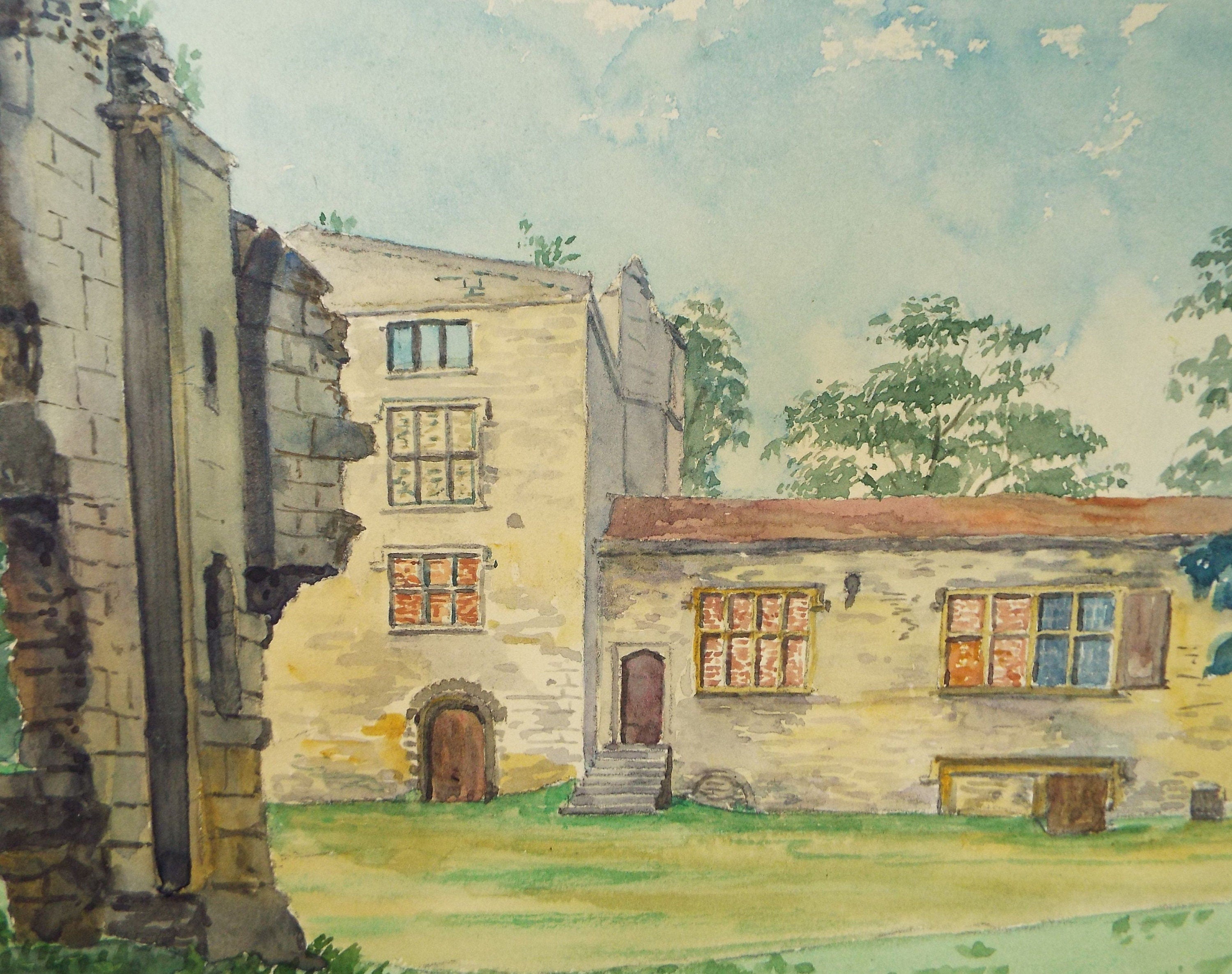 Original Watercolour, 'Helmsley Castle' 1898, Artist Unknown