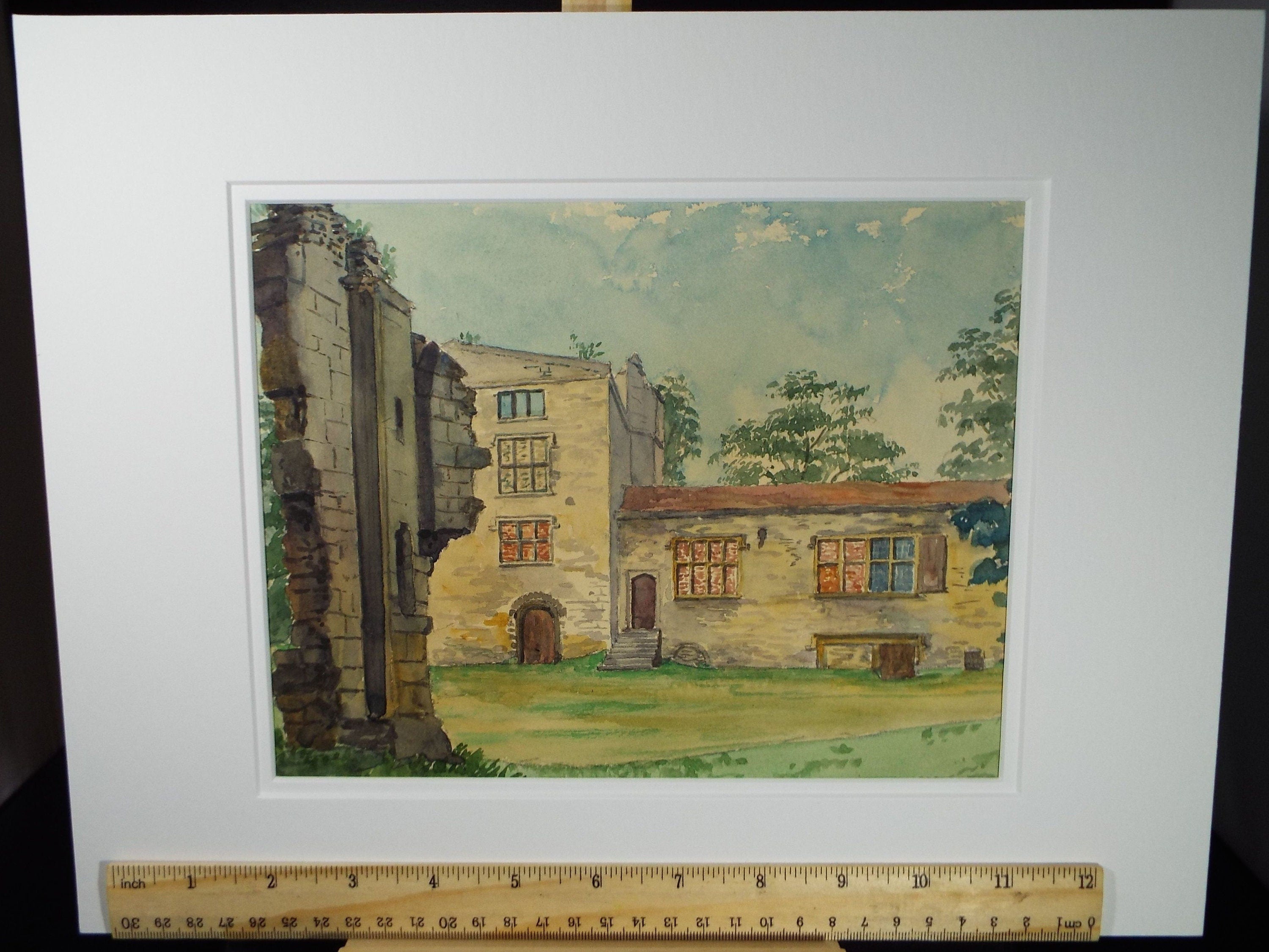 Original Watercolour, 'Helmsley Castle' 1898, Artist Unknown