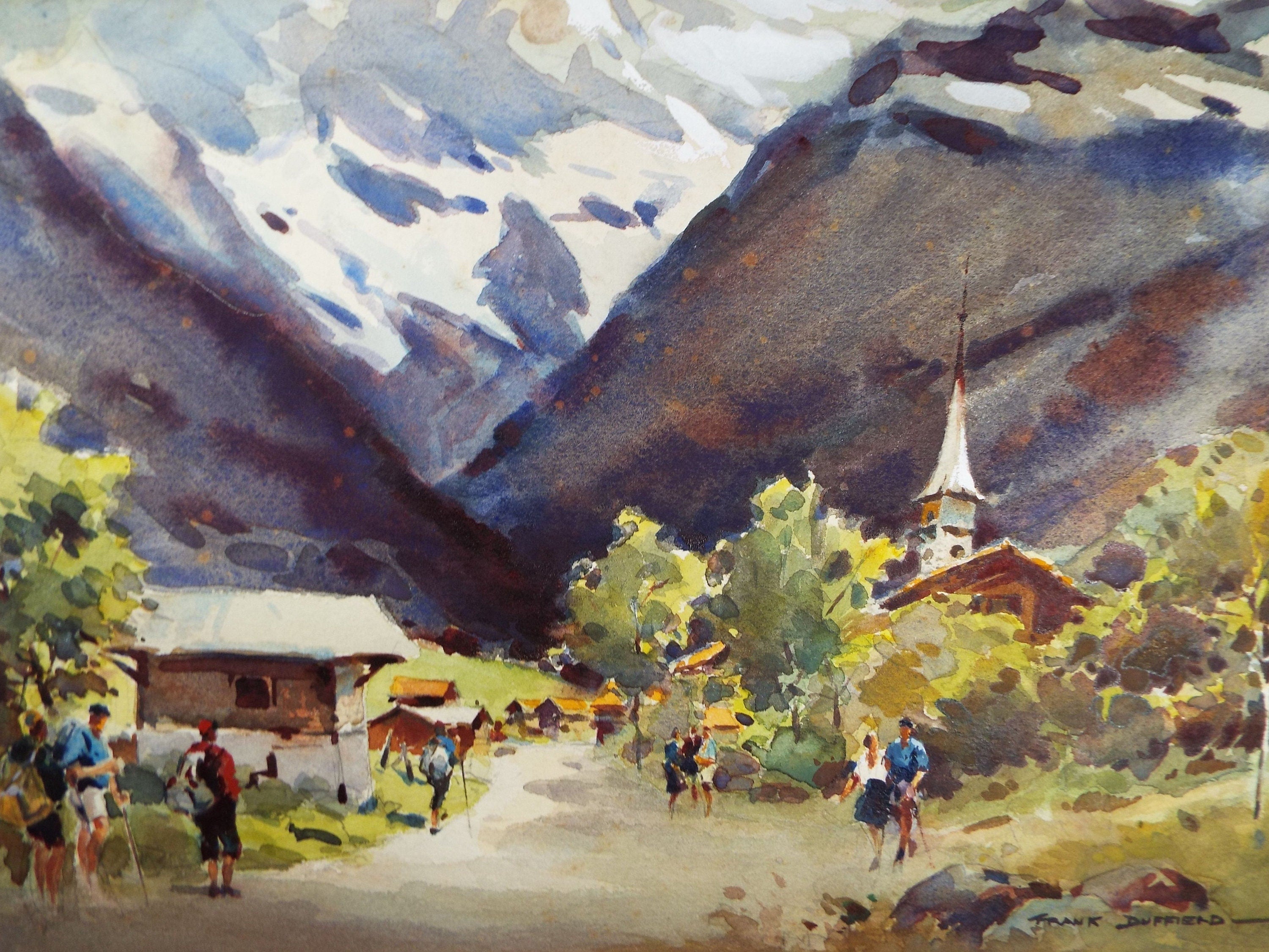 Original Watercolour, 'In the Tyrol', 1968, Frank Duffield (1901-1982)