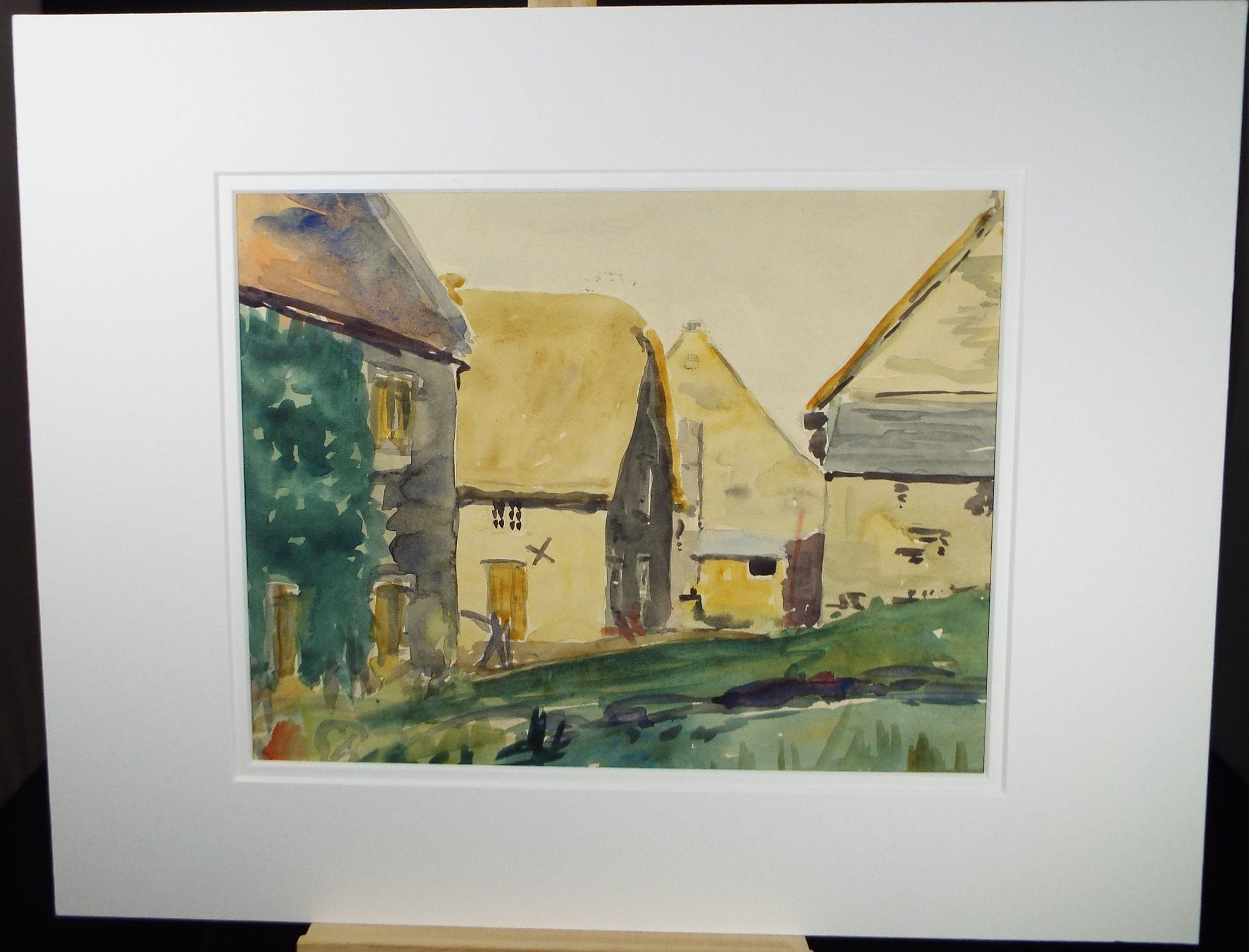 Original Watercolour, 'Friar Waddon, Evening Study', 1937, Charles Frederick Way (1906-1981)