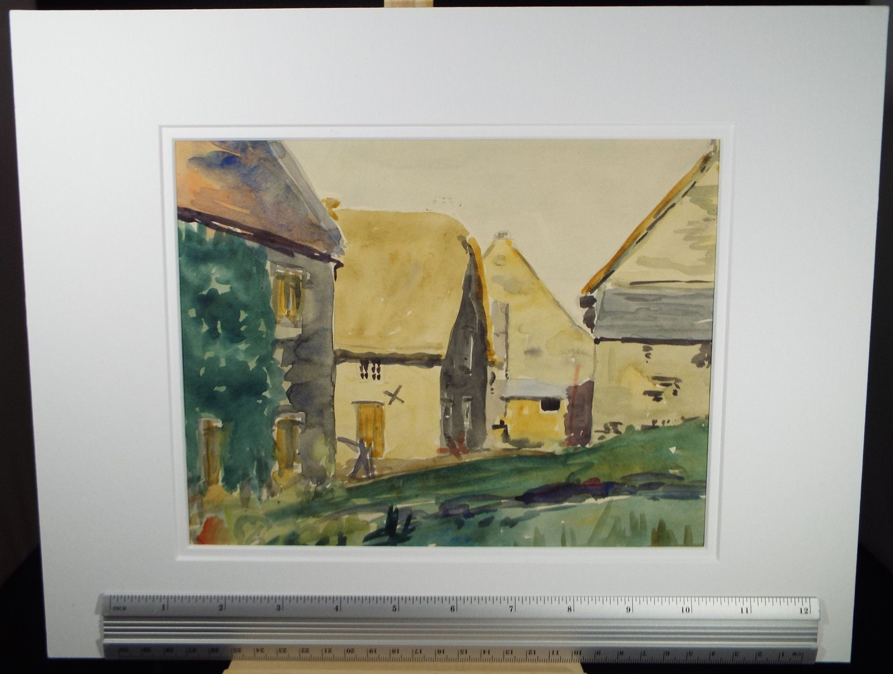 Original Watercolour, 'Friar Waddon, Evening Study', 1937, Charles Frederick Way (1906-1981)