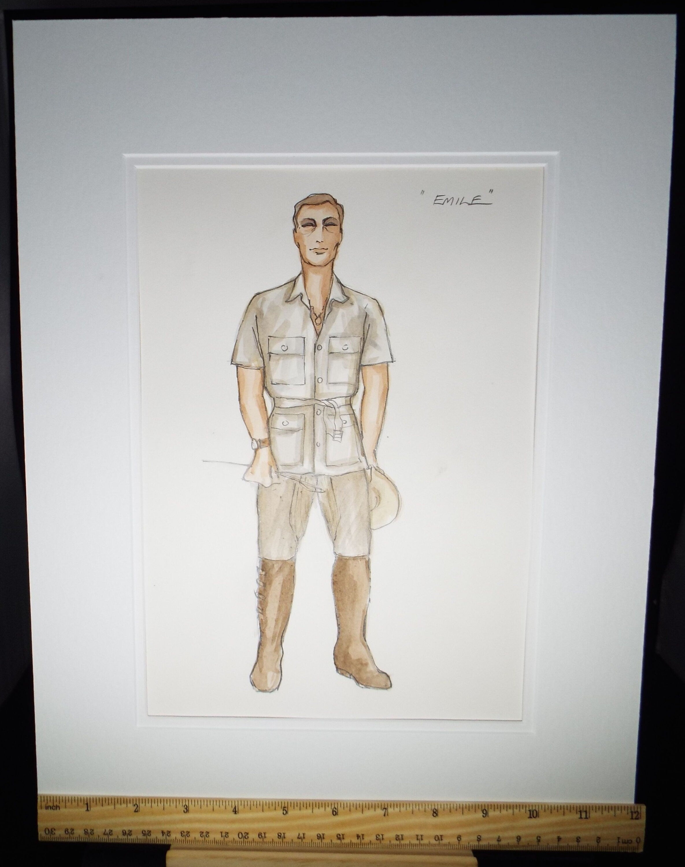 Original Watercolour, 'South Pacific -Emile', 1988, Terry Parsons