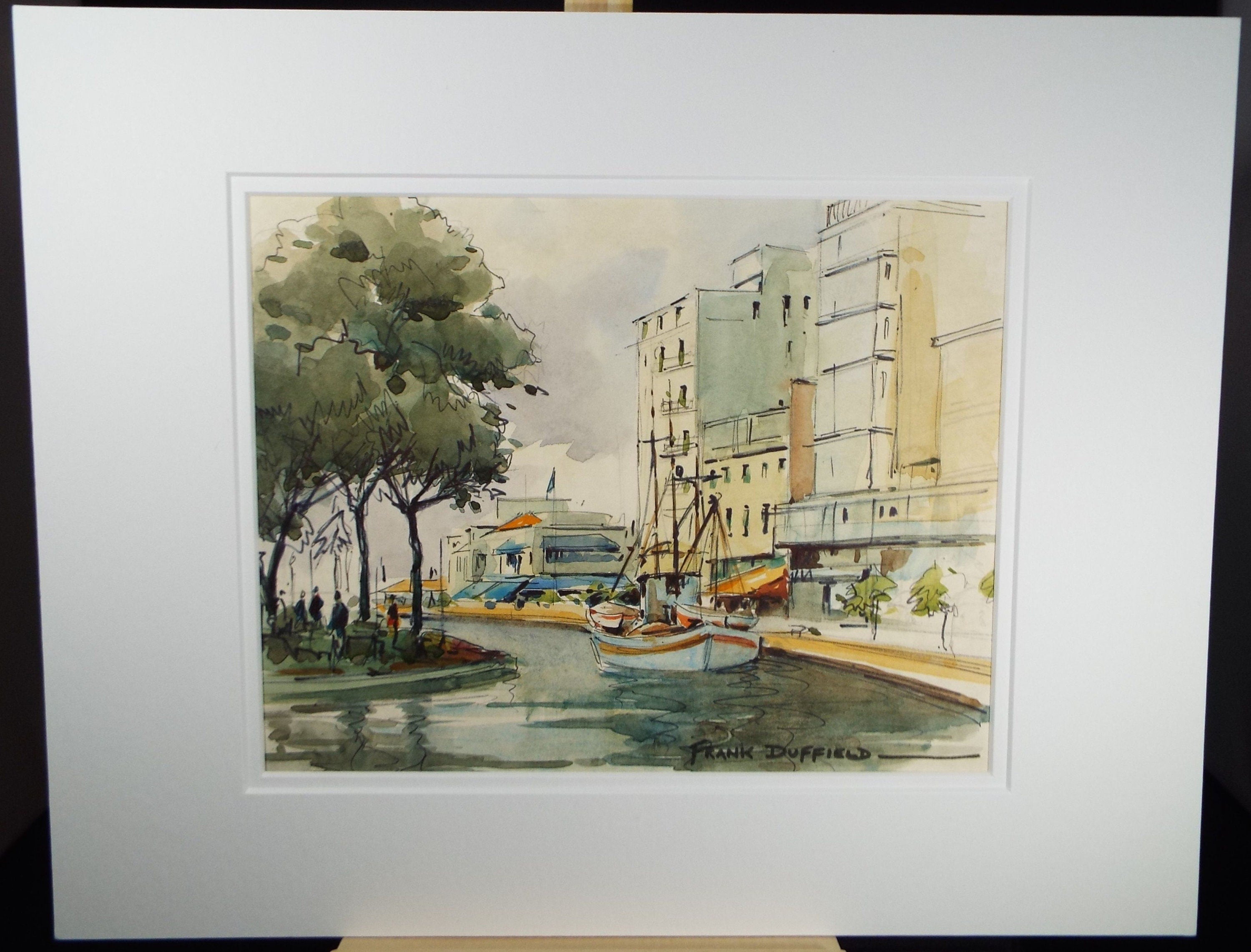 Original Watercolour, 'Southern France', 1960s Frank Duffield (1901-1982)