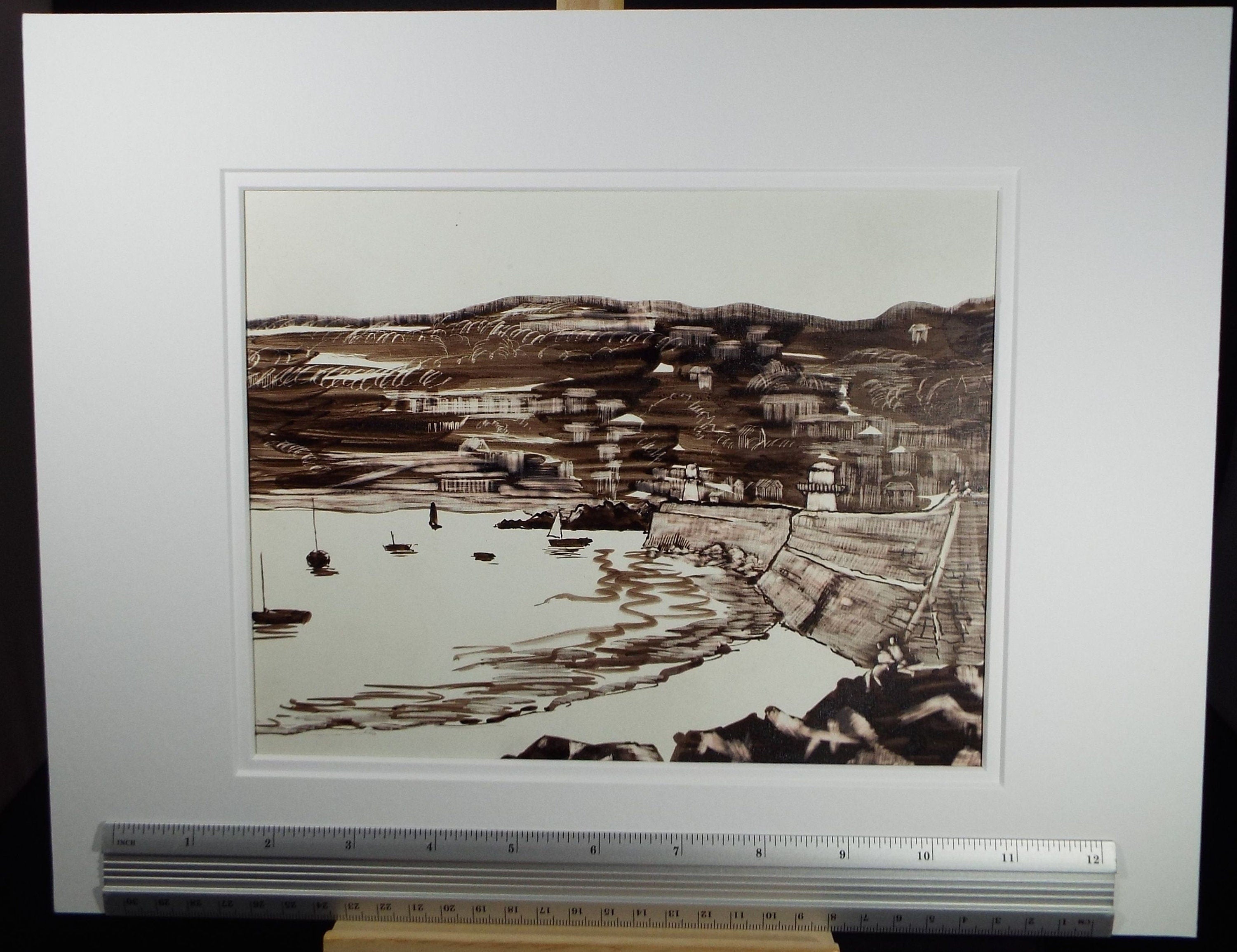 Original Etching, 'Coastal Scene', 1950's, Charles Frederick Way (1906-1981)