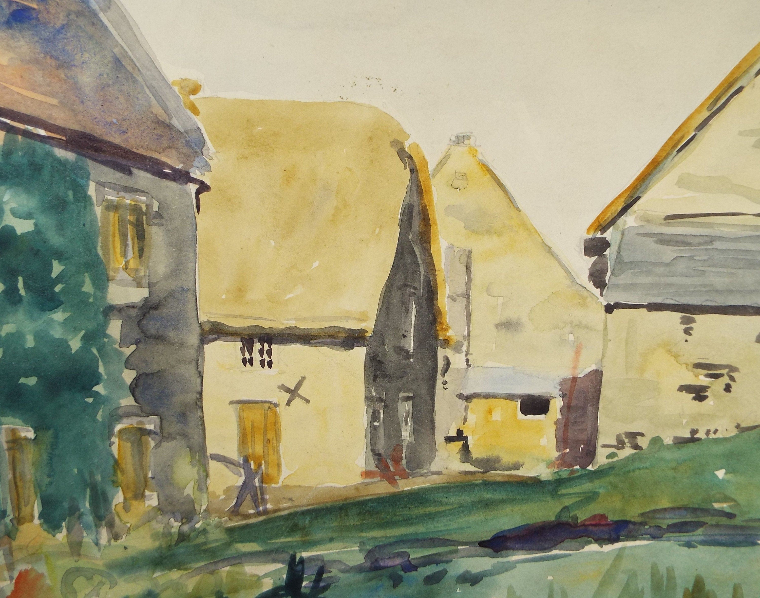 Original Watercolour, 'Friar Waddon, Evening Study', 1937, Charles Frederick Way (1906-1981)