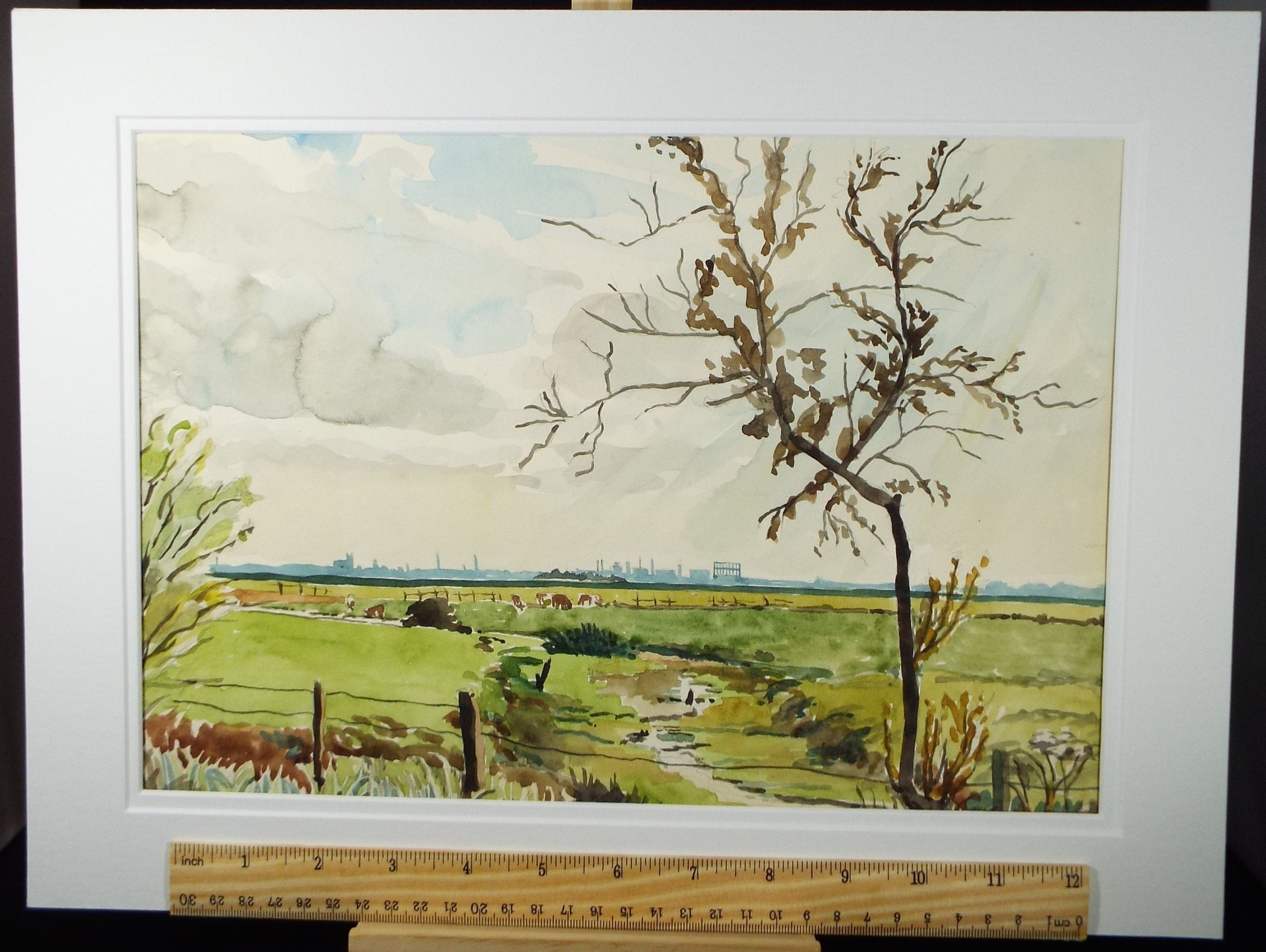 Original Watercolour, 'Brockhampton. Havant', circa 1950, Charles Frederick Way (1906-1981)