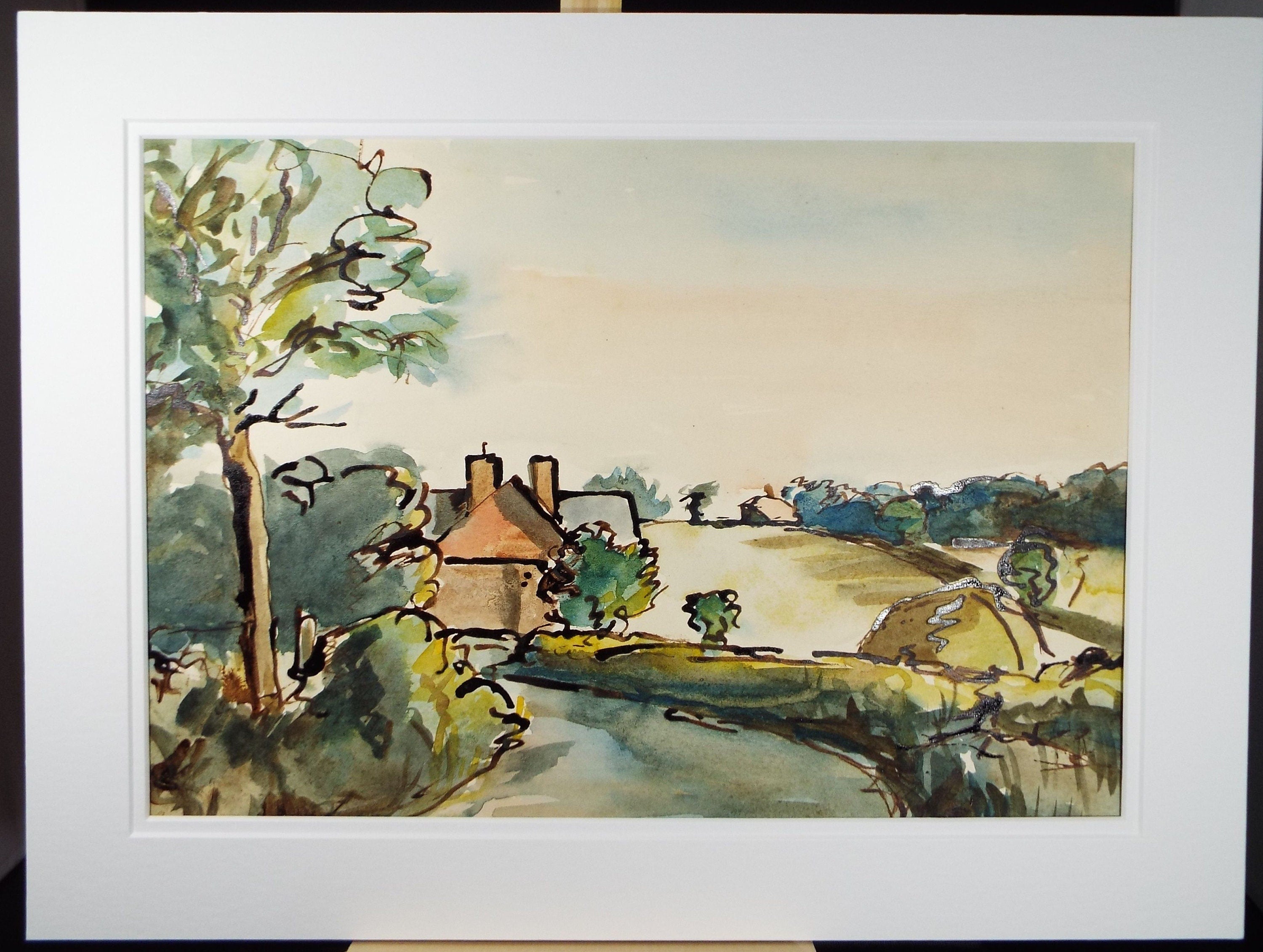 Original Watercolour, 'Country Cottage', Circa 1950's, Charles Frederick Way (1906-1981)