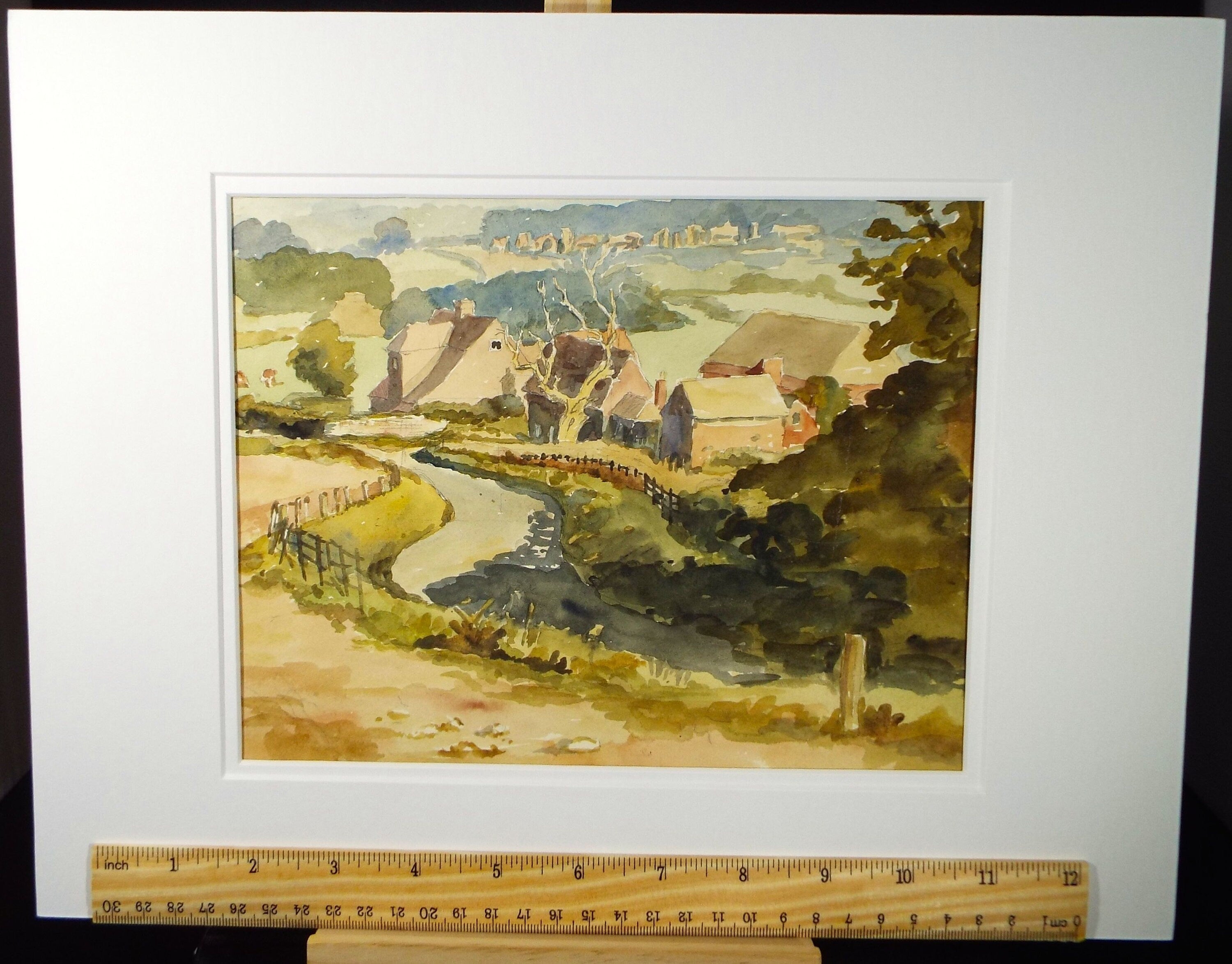 Original Watercolour, 'Near Southwick', Dated 1937, Charles Frederick Way (1906-1981)