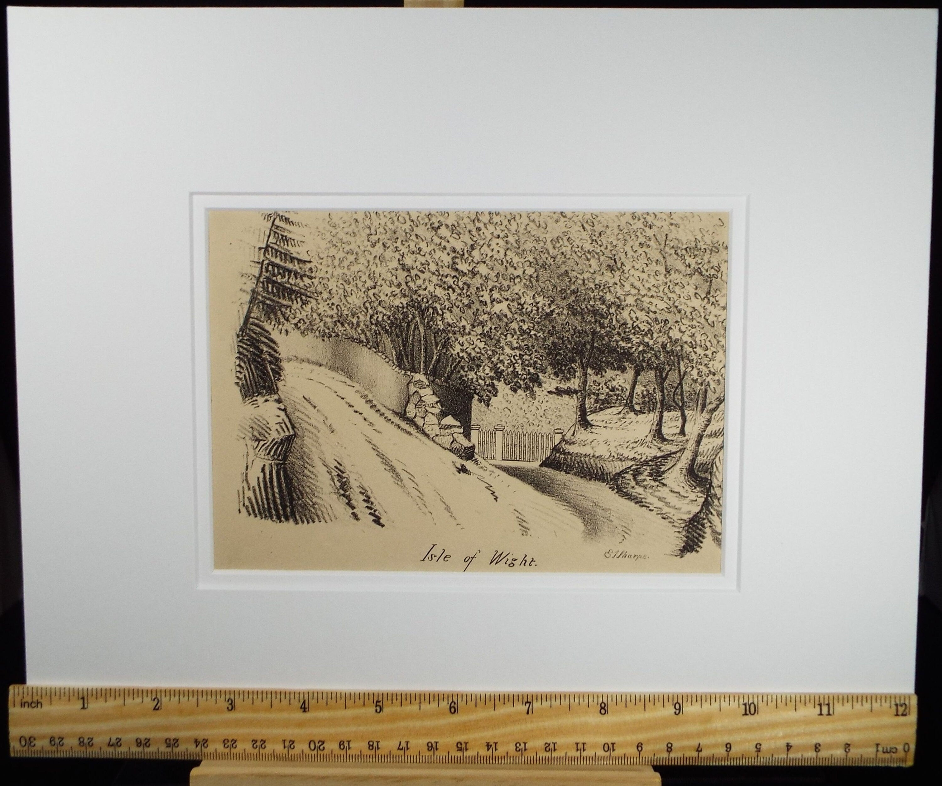 Original Watercolour, 'Isle of Wight', Circa 1830, Lady E.S. Sharpe