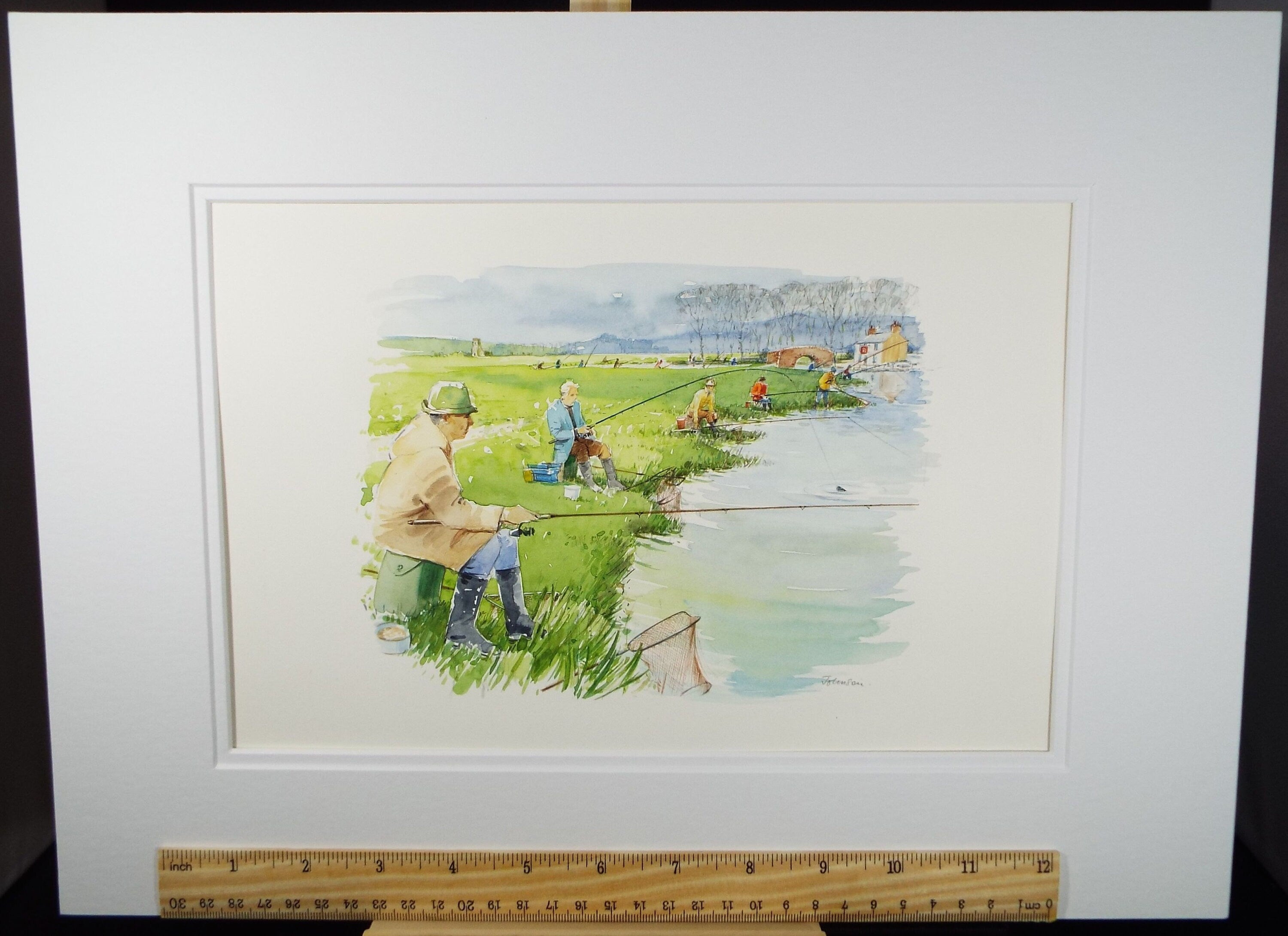 Original Watercolour 'Fishing Competition', Circa 1980's, Ken Johnson (20th Century, British)