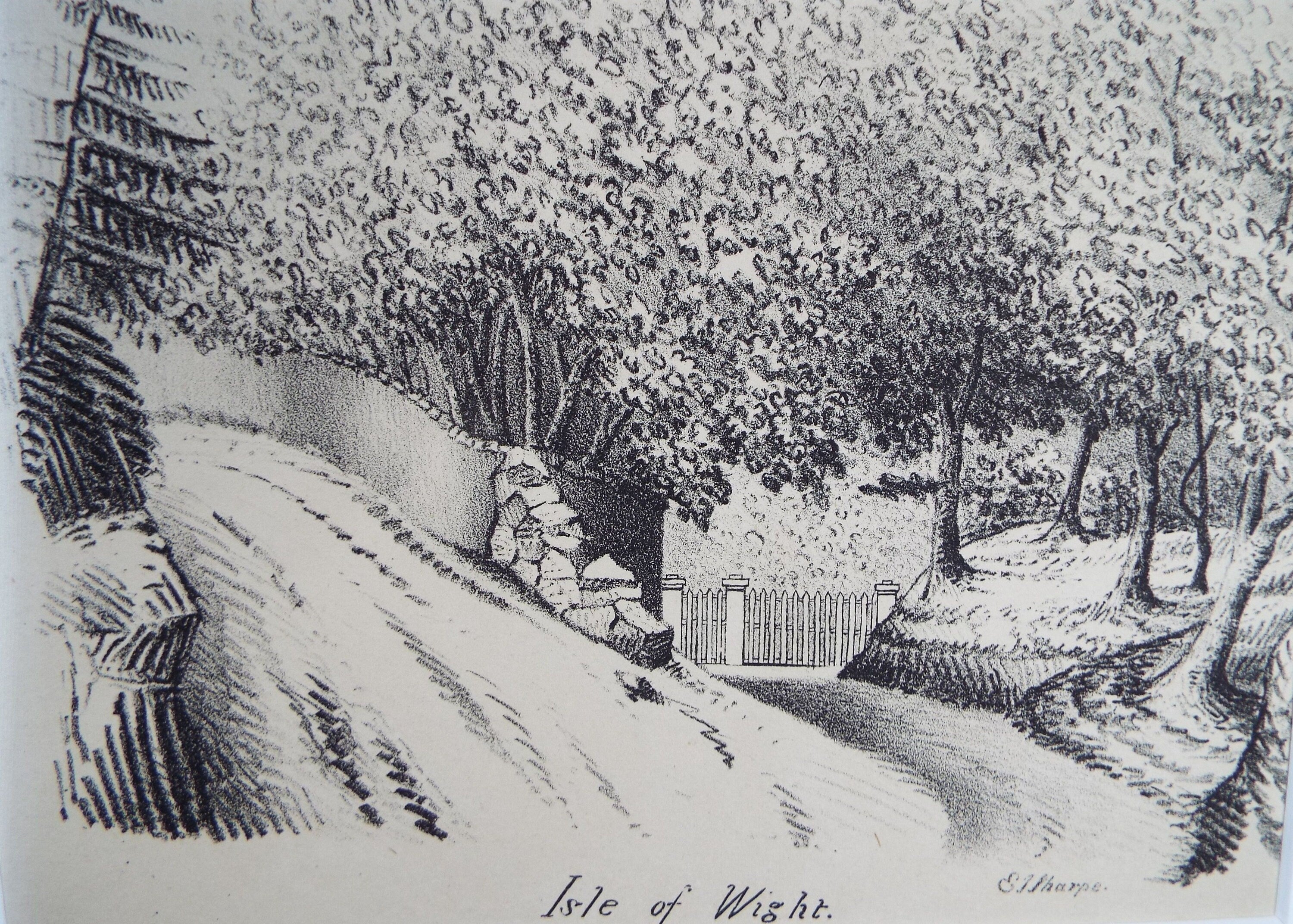 Original Watercolour, 'Isle of Wight', Circa 1830, Lady E.S. Sharpe