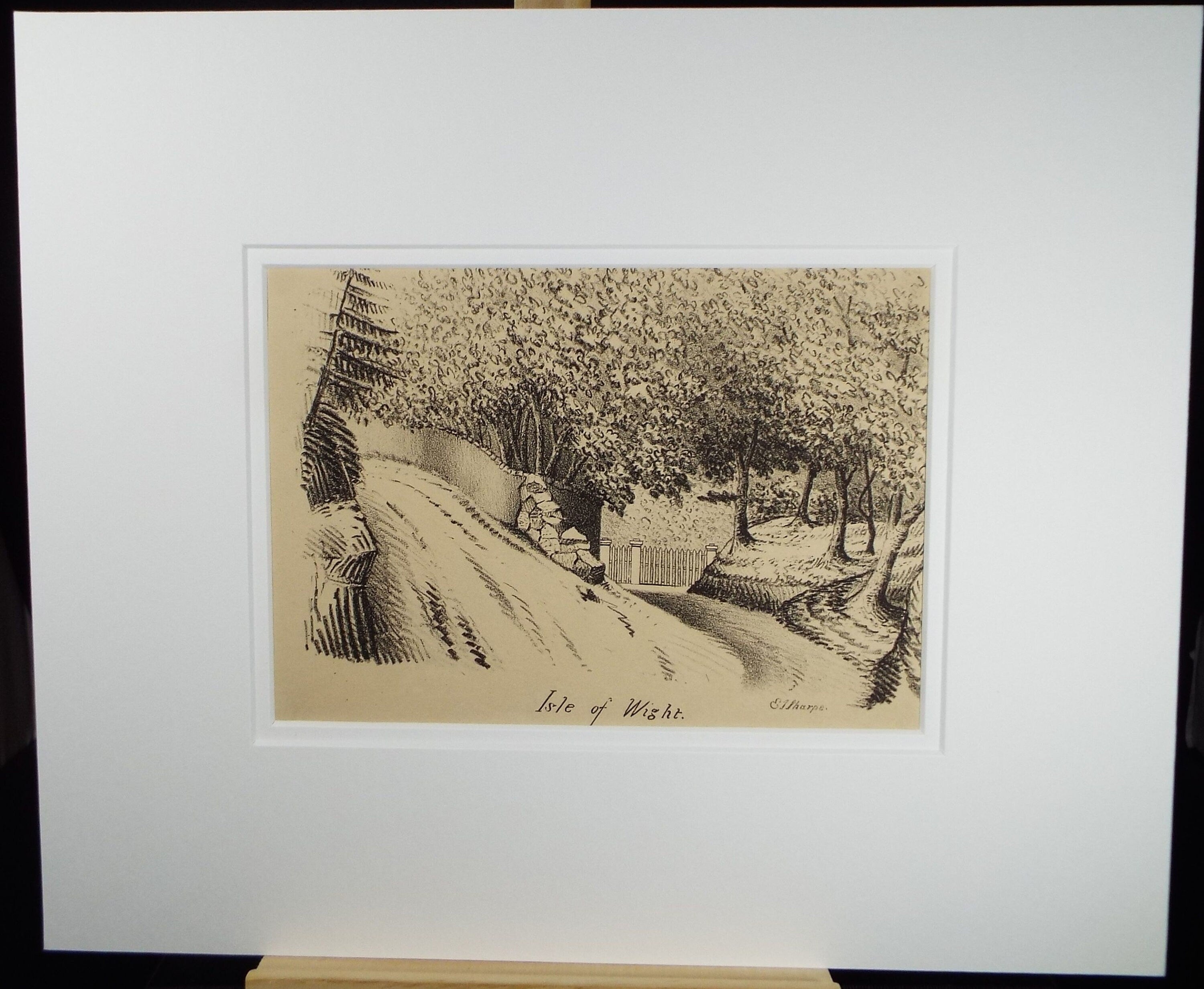 Original Watercolour, 'Isle of Wight', Circa 1830, Lady E.S. Sharpe