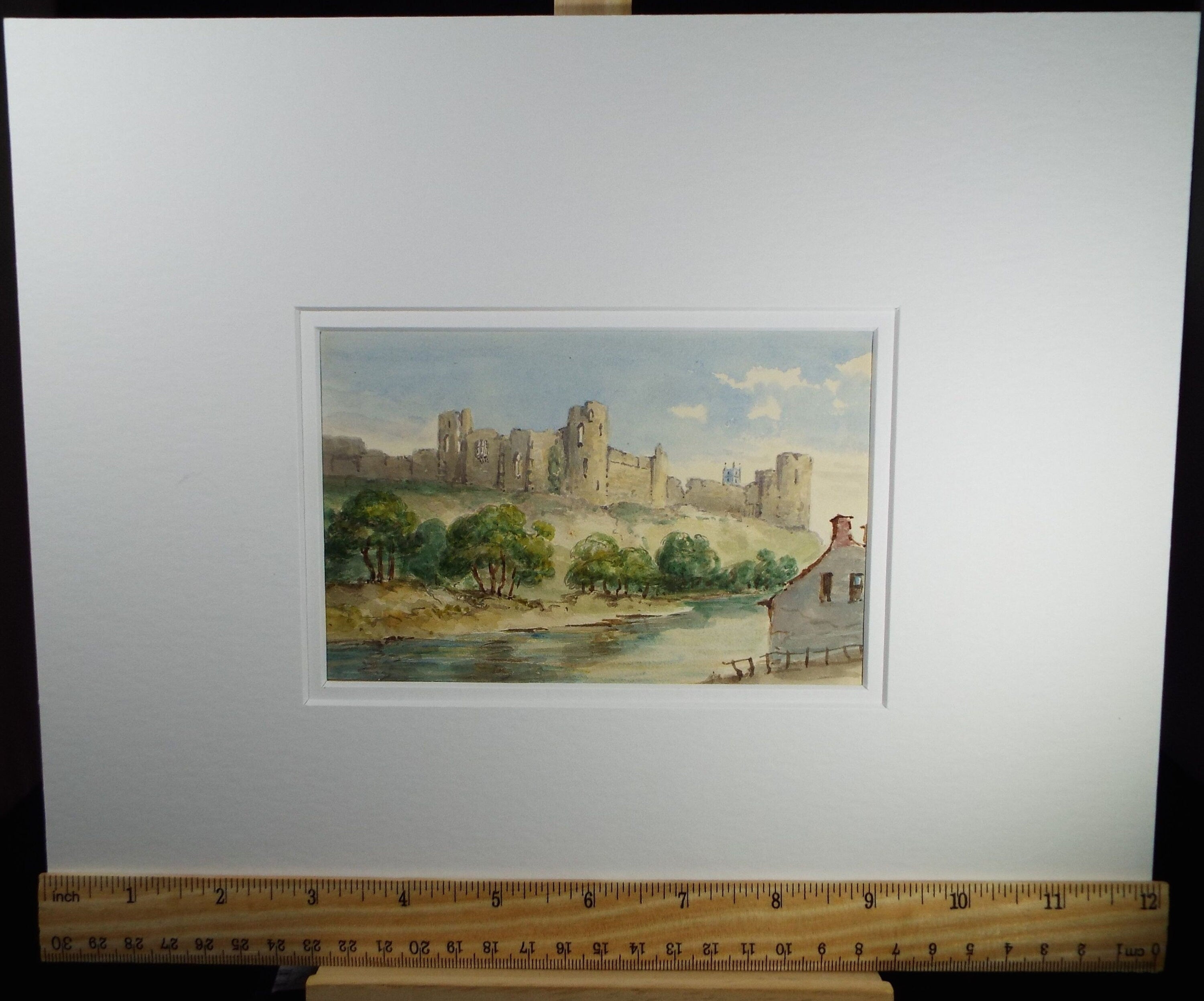 Original Watercolour, 'Dunstansburgh Castle?' Late 19th Century, Artist Unknown