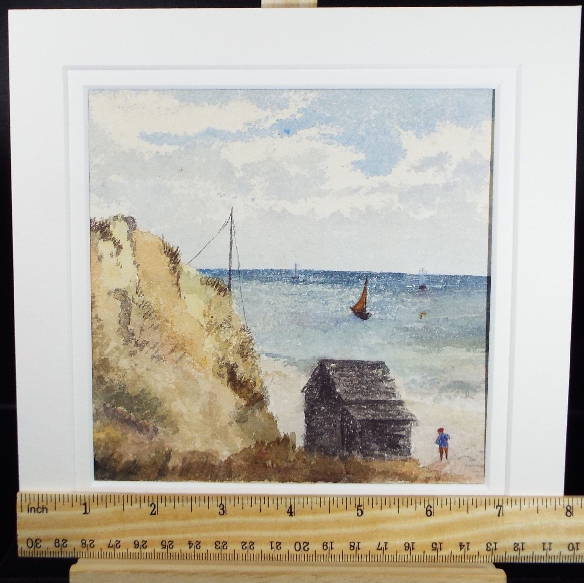 Original Watercolour, 'Coast with Sand Dunes', c1920, Unknown Artist