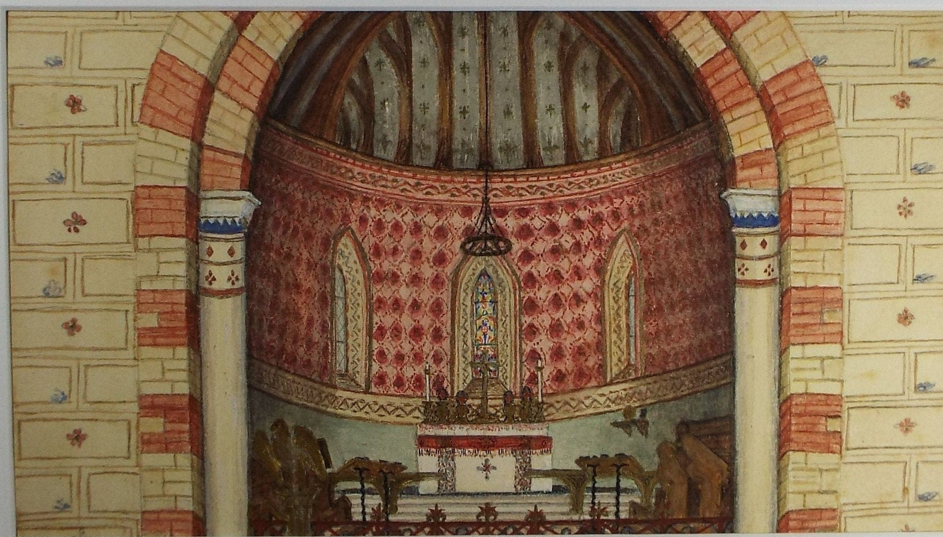 Original Watercolour, 'St Matthews, Yiewsley', Late 19th Century, Artist Unknown