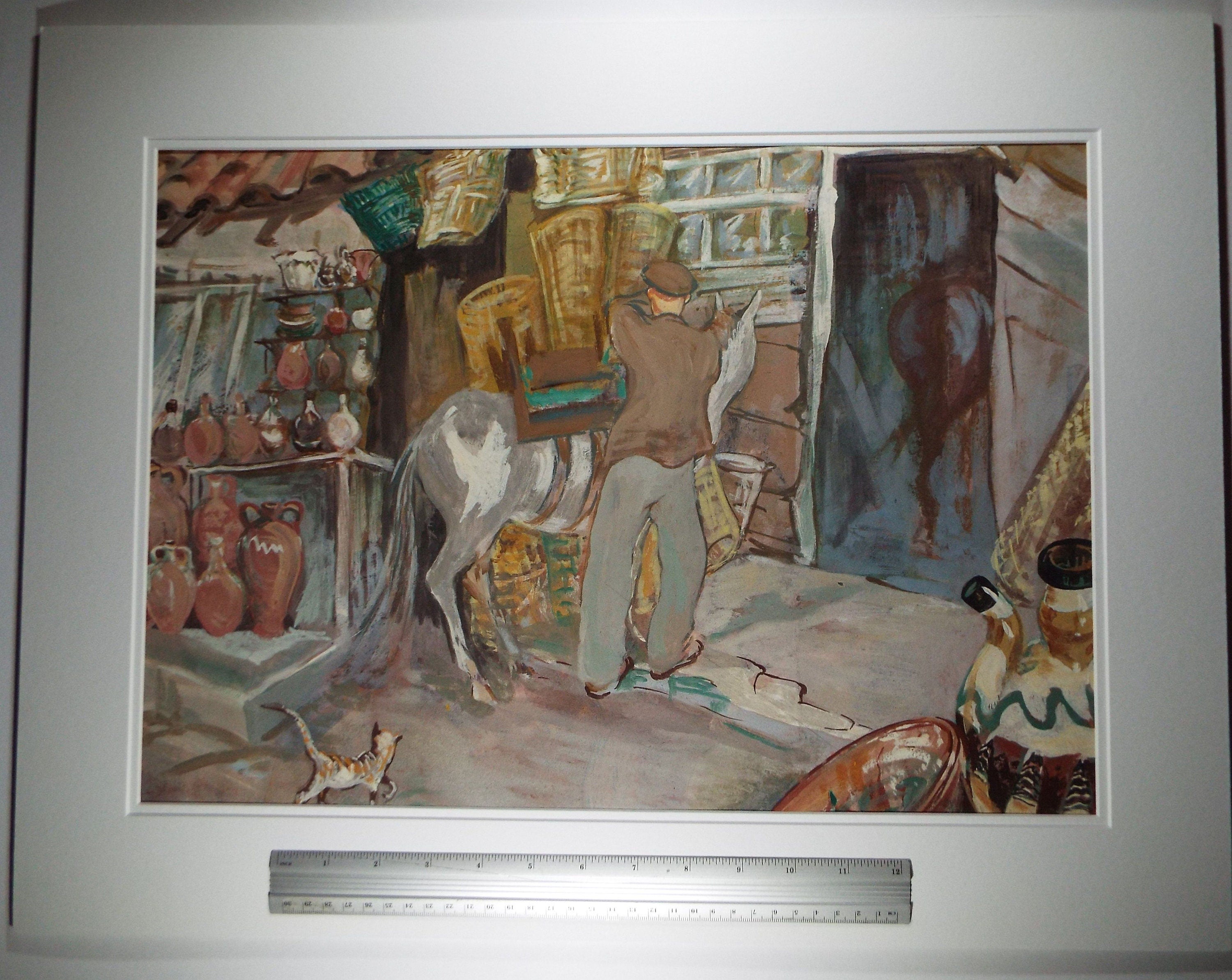 Original Watercolour & Gouache, 'The Pot Seller',c1950's, Ivy T. Attwell (20th Century, British)