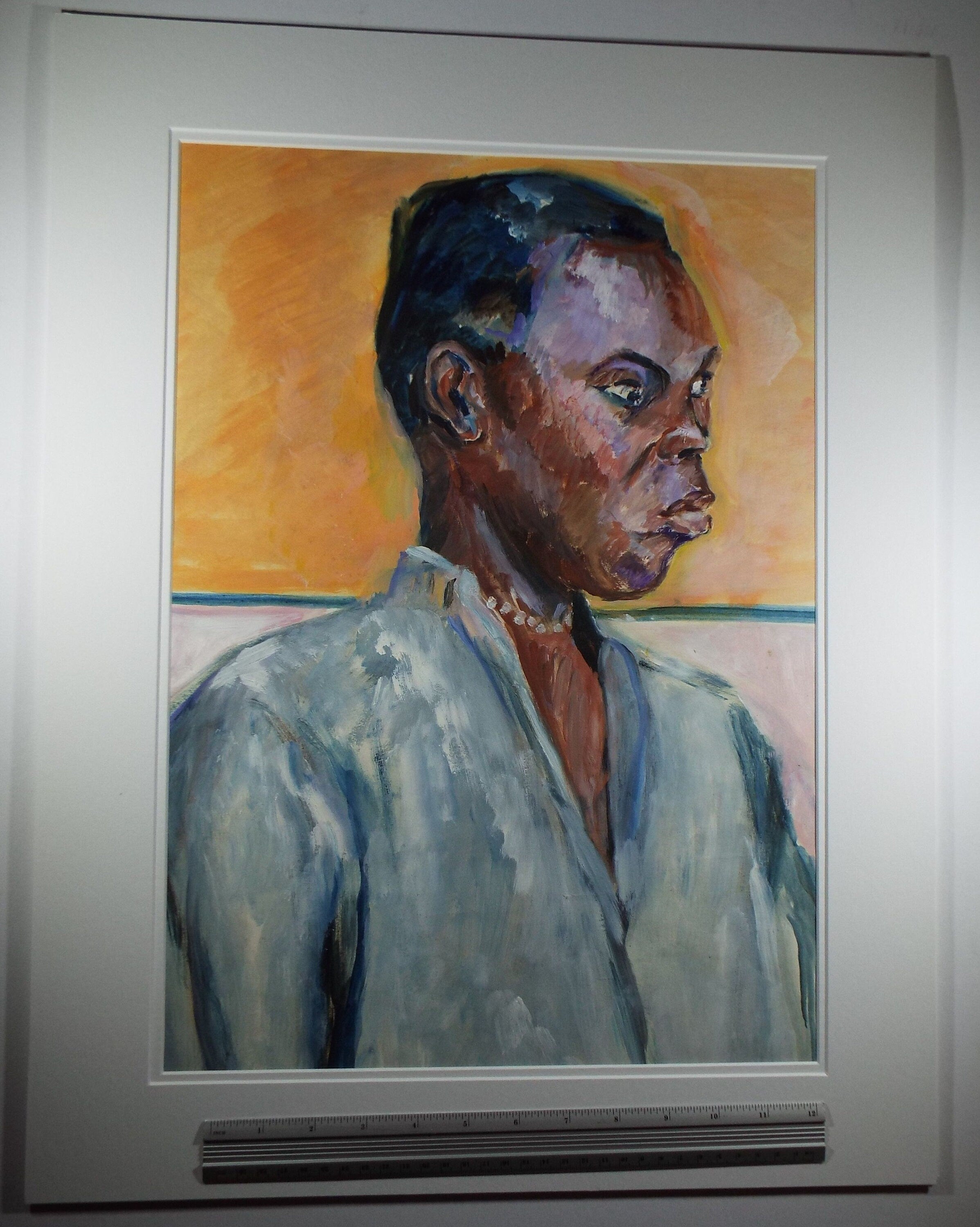 Original Watercolour & Gouache, 'Woman with Pearl Necklace',c1990's, Artist Unknown