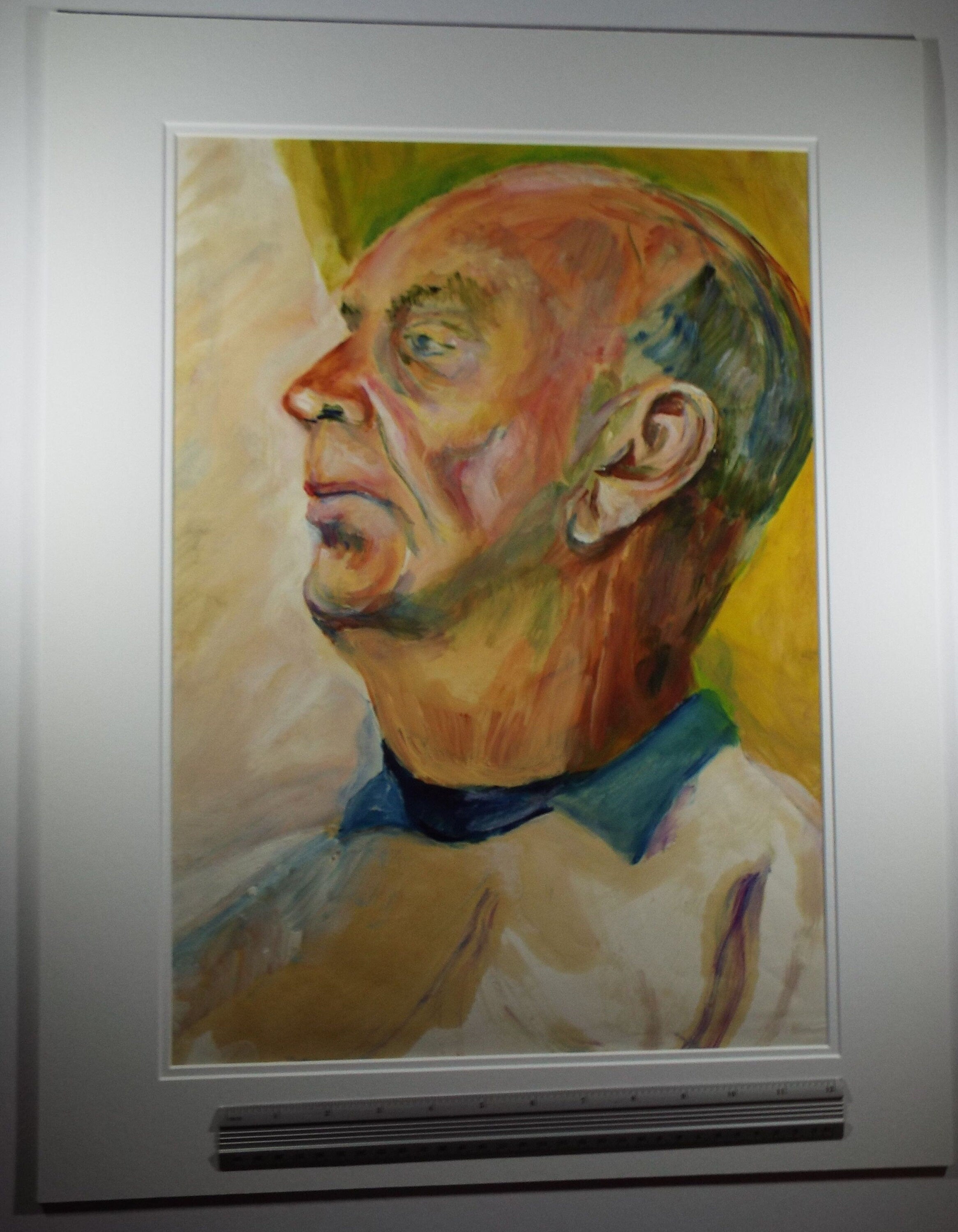 Original Watercolour & Gouache, 'Male Figure facing Left',c1990's, Artist Unknown