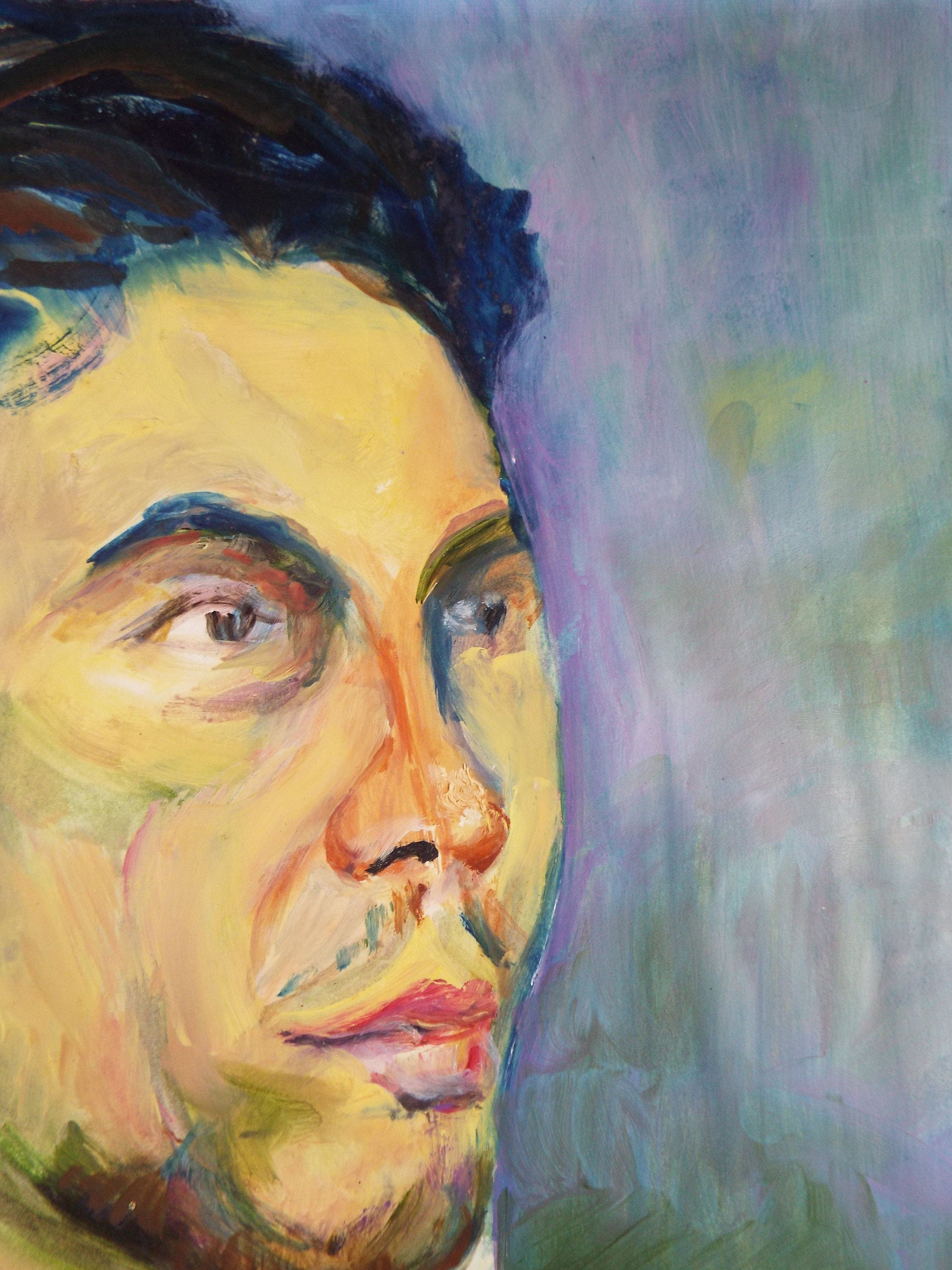 Original Watercolour & Gouache, 'Male Figure in a Sweater',c1990's, Artist Unknown