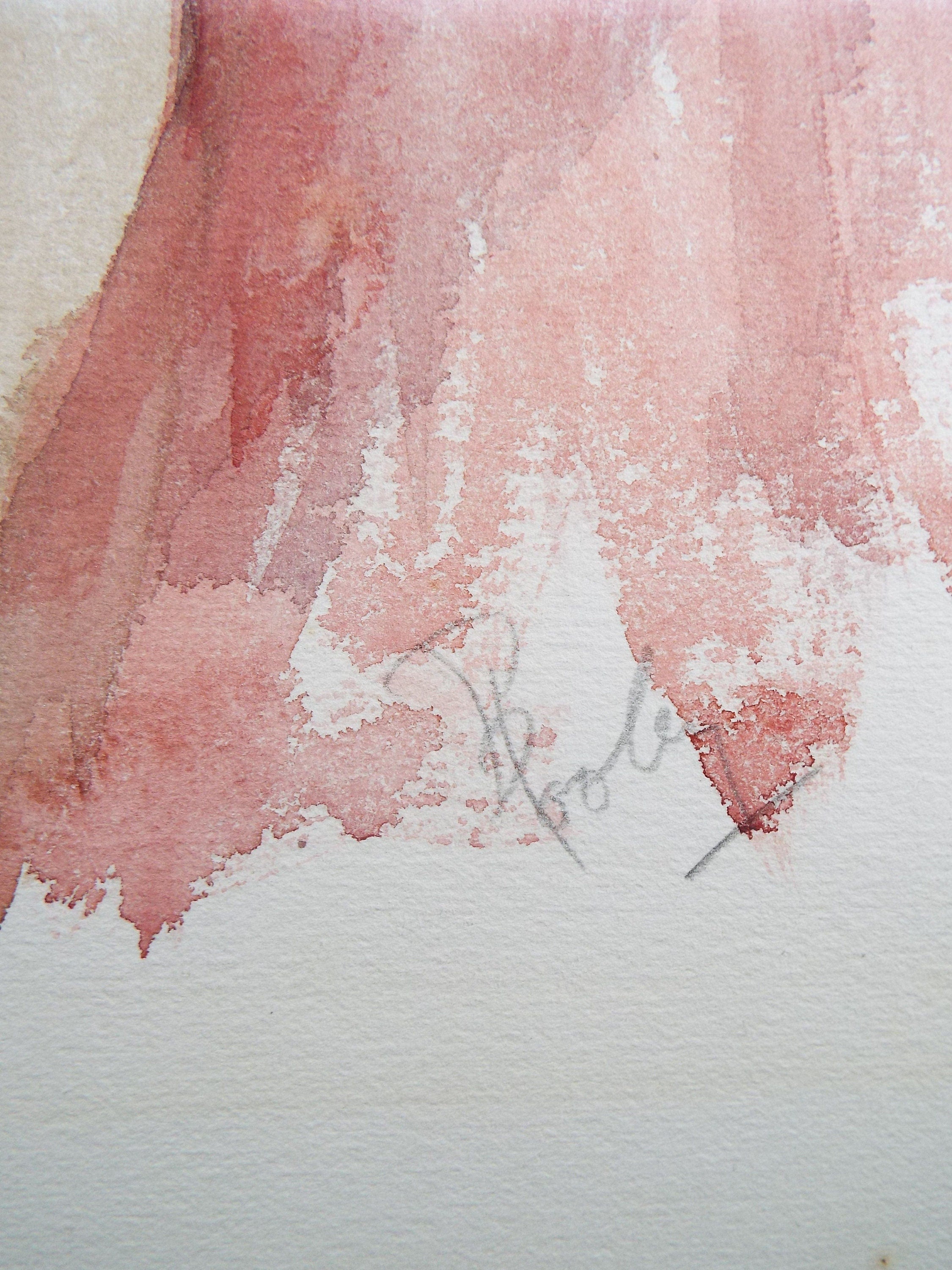 Original Watercolour & Gouache, 'Seated Male Figure',c1990's, Artist Unknown