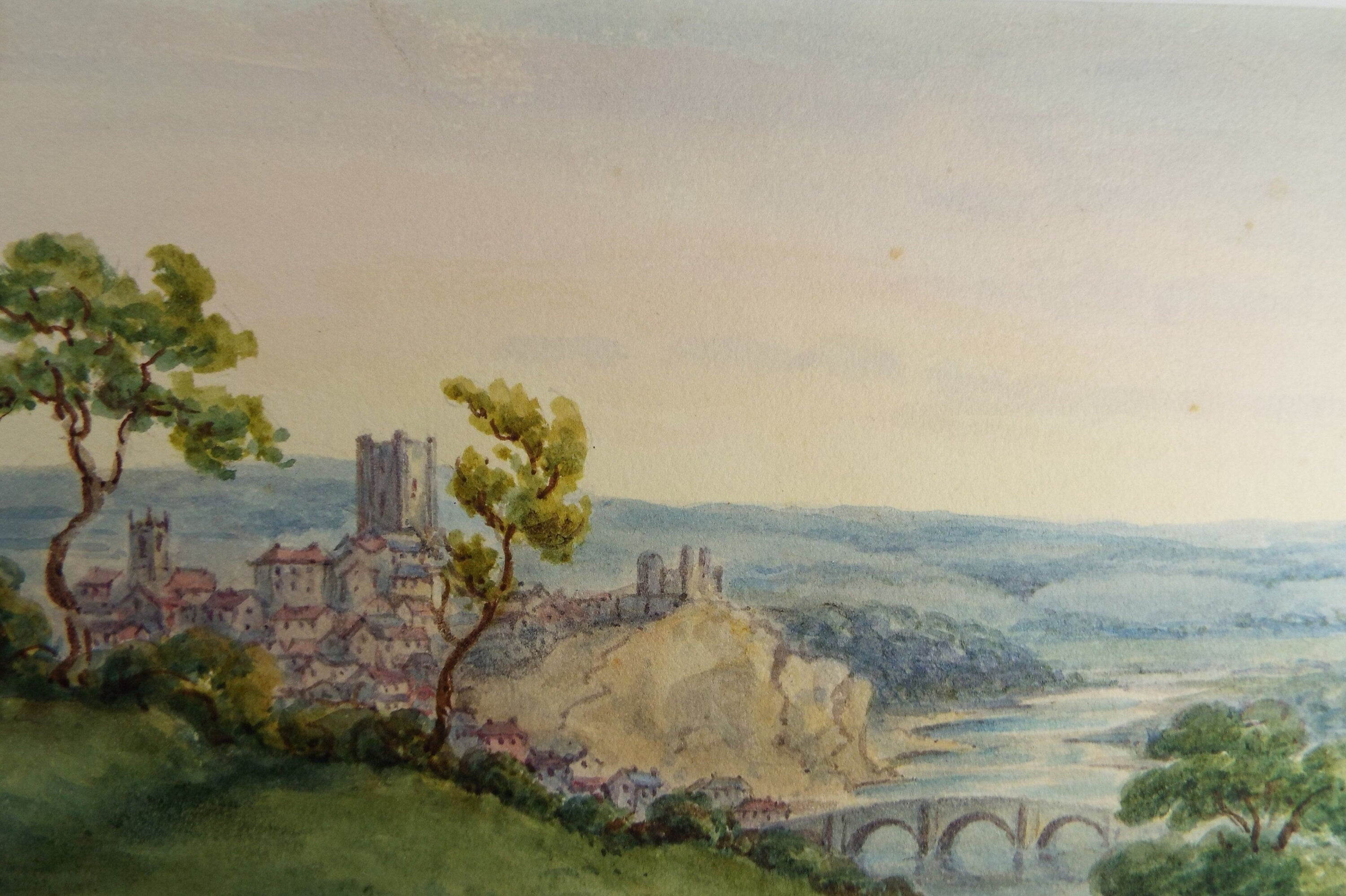 Original Watercolour, 'Richmond, N Yorks' Late 19th Century, Artist Unknown