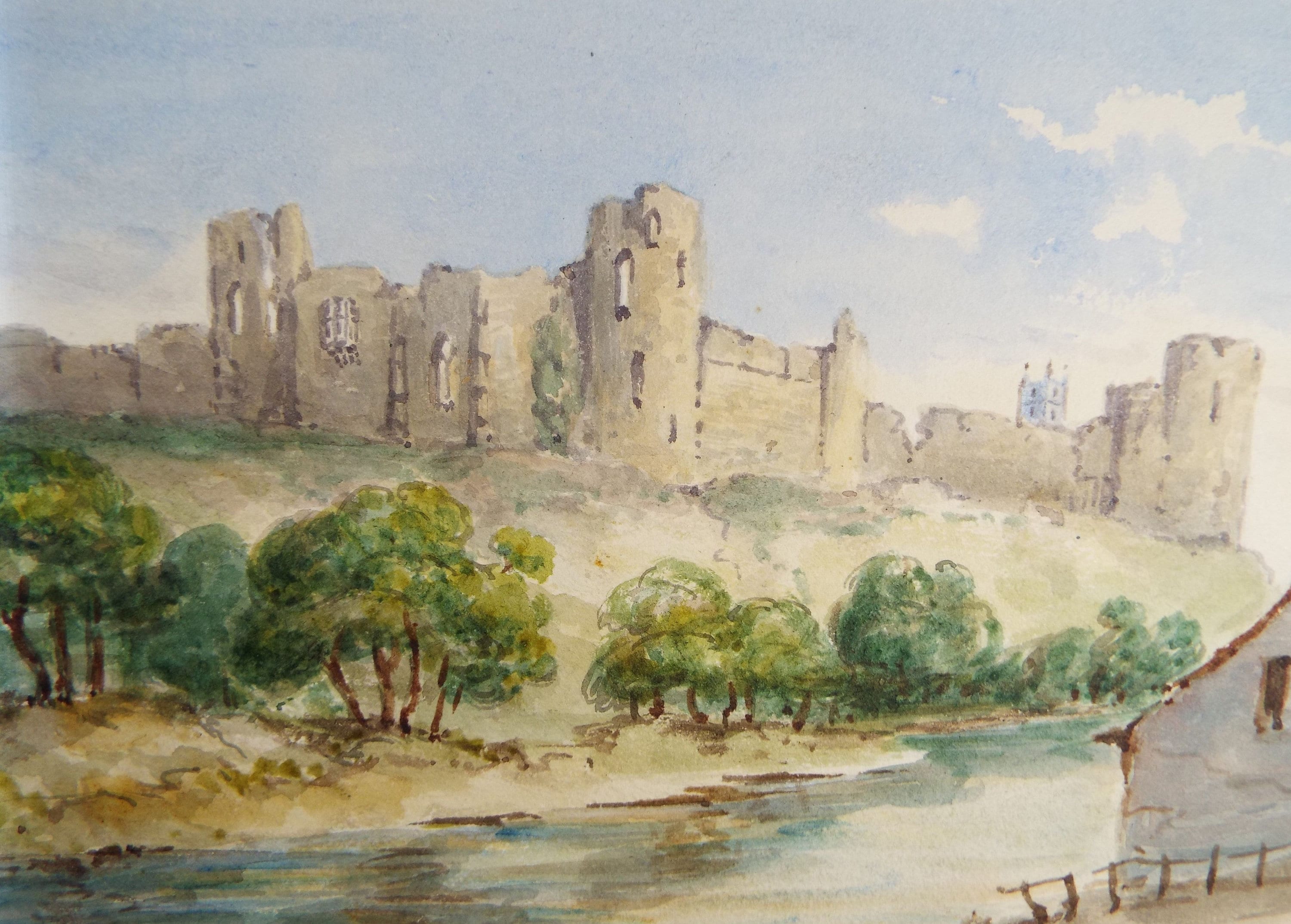 Original Watercolour, 'Dunstansburgh Castle?' Late 19th Century, Artist Unknown