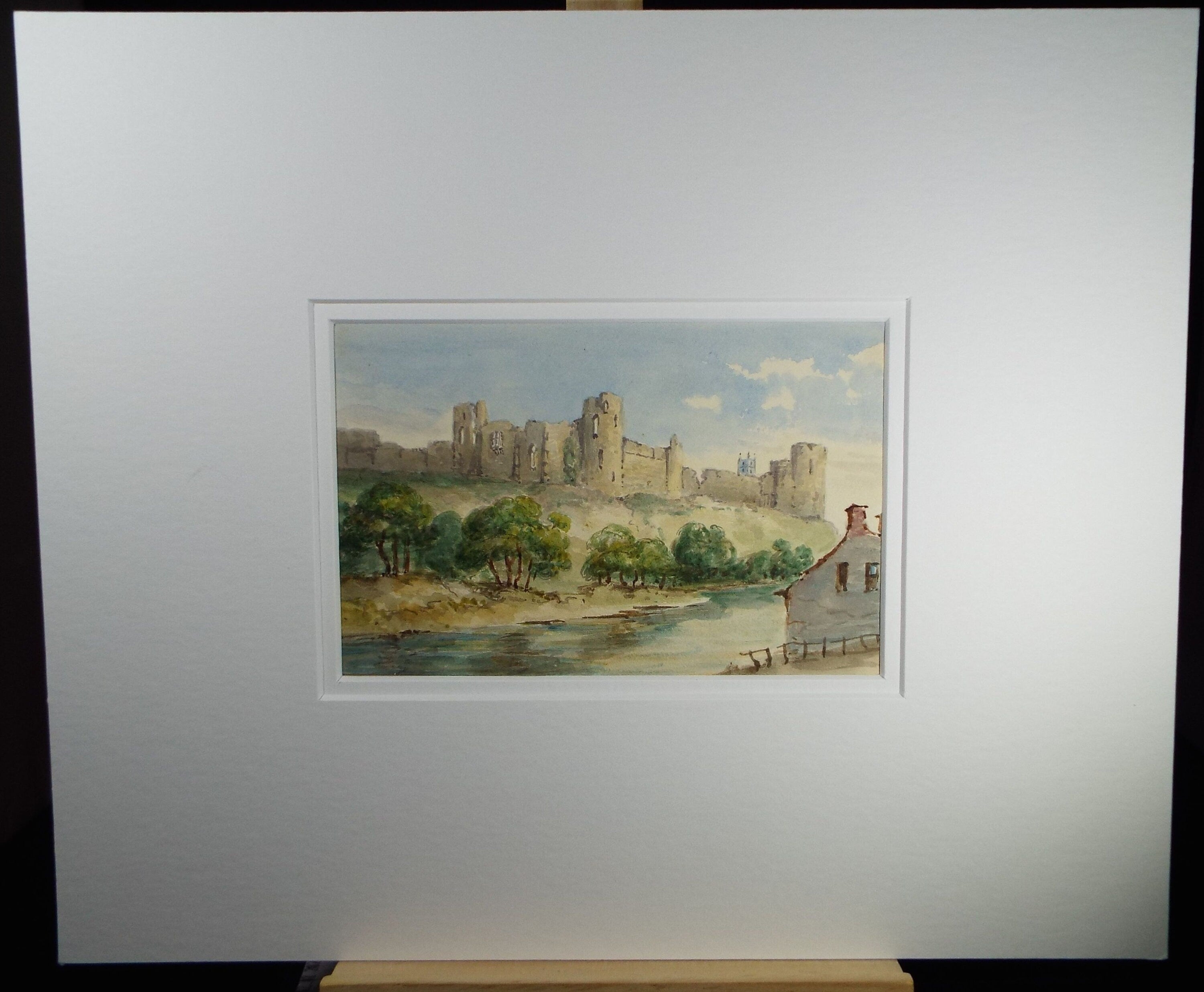 Original Watercolour, 'Dunstansburgh Castle?' Late 19th Century, Artist Unknown