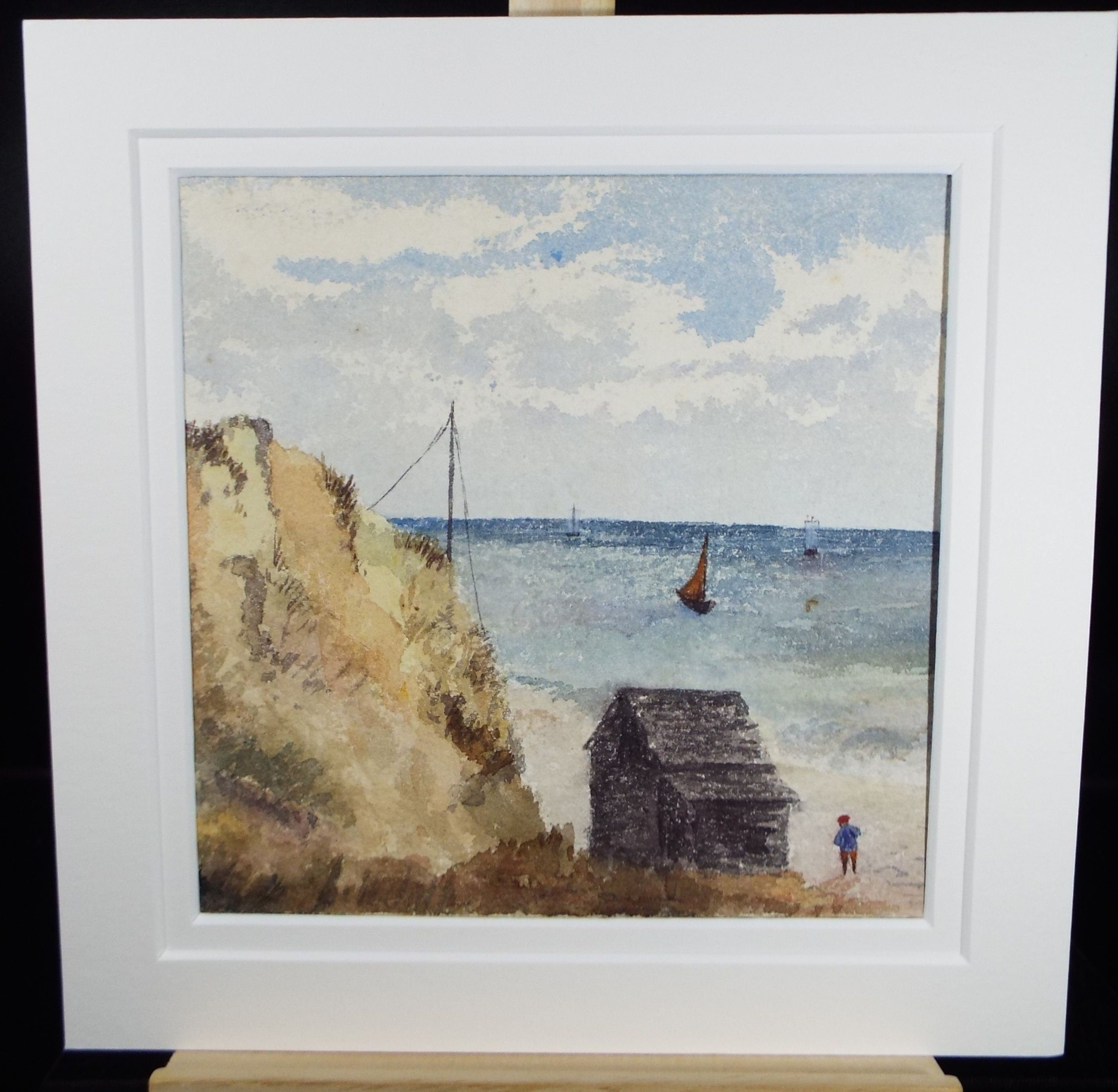 Original Watercolour, 'Coast with Sand Dunes', c1920, Unknown Artist