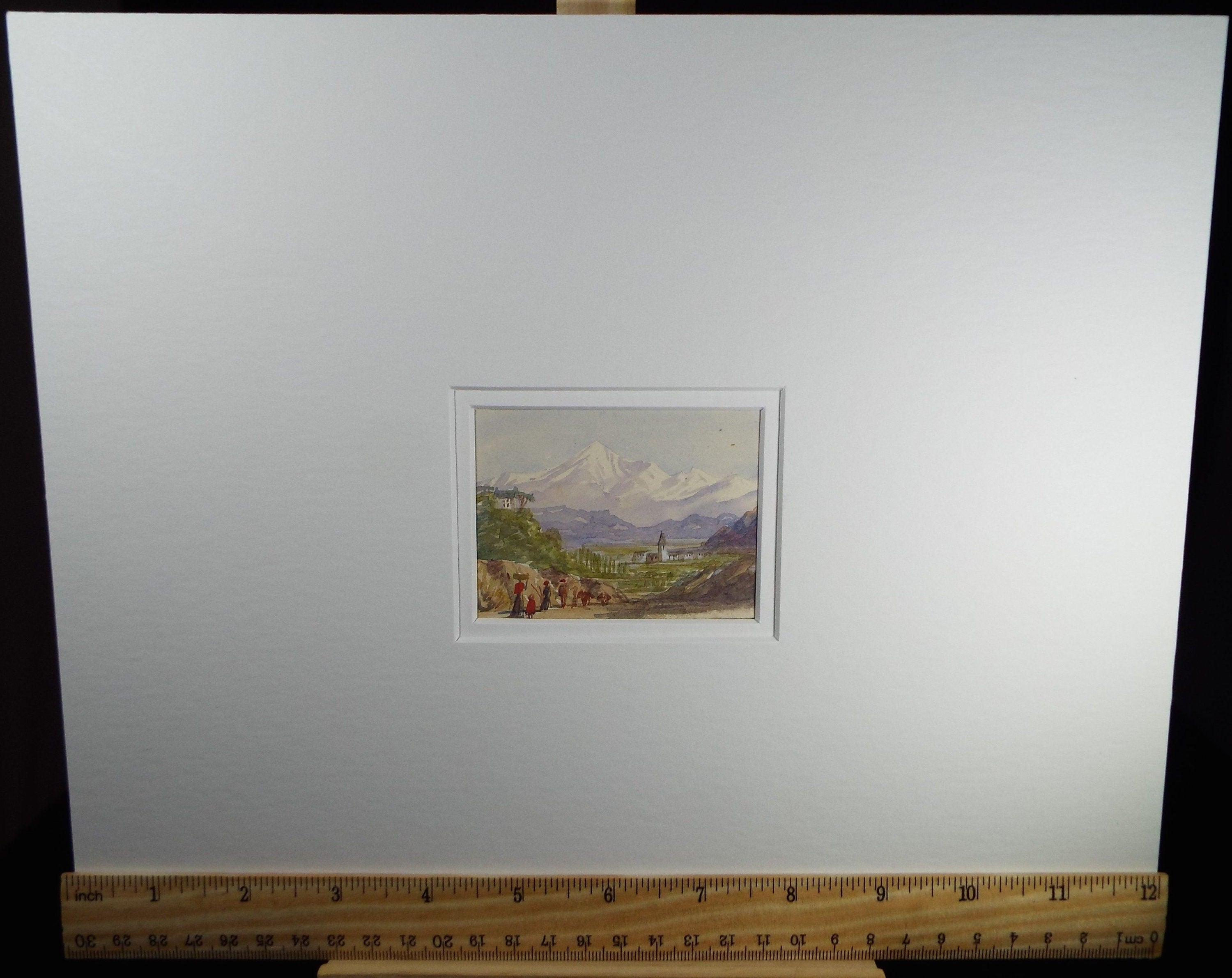 Original Watercolour, 'Biganos', Elizabeth Blommart, c1860's