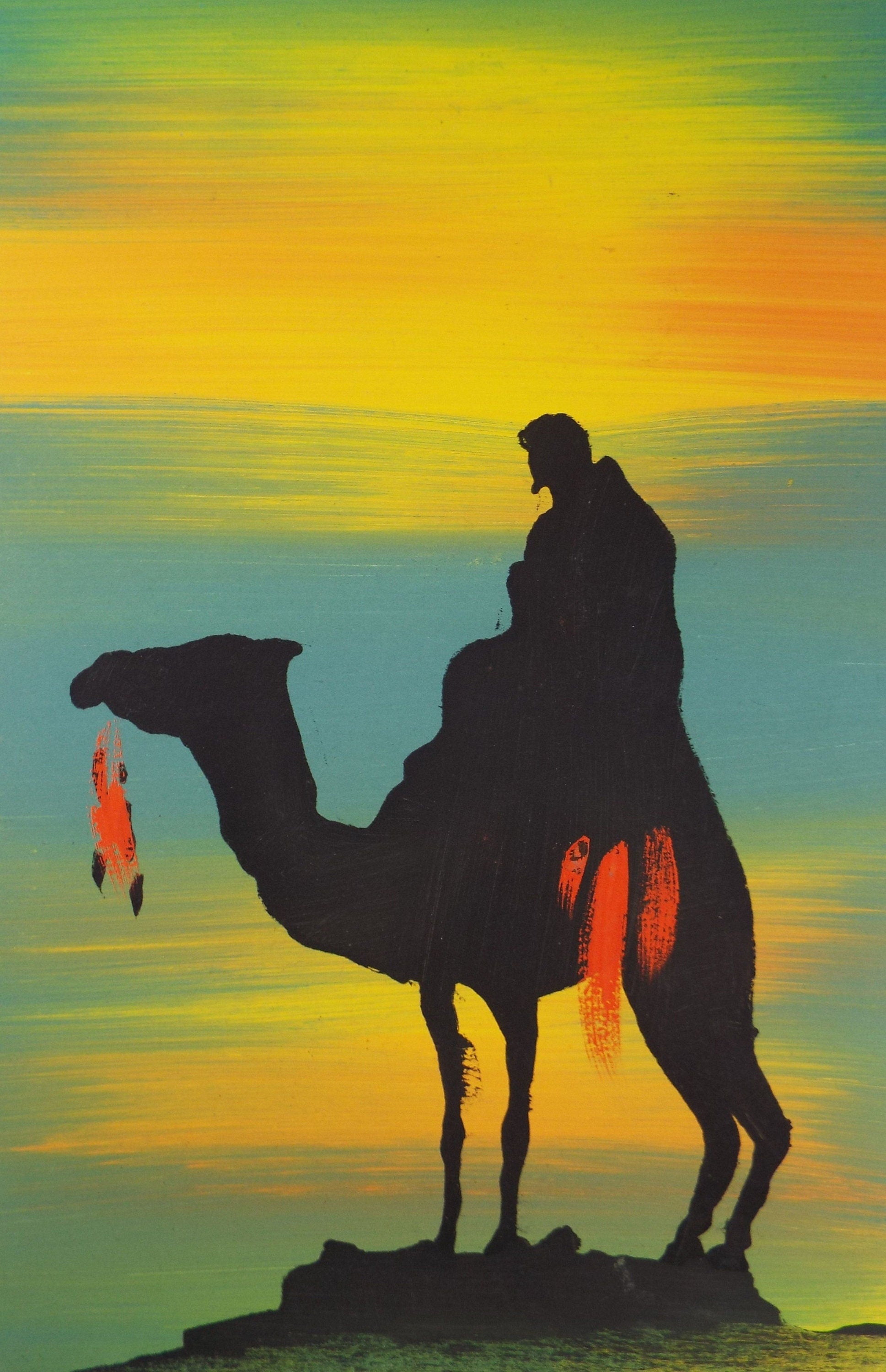 Original Gouache, 'Egyptian Desert Scene', Circa 1920's, Artist Unknown