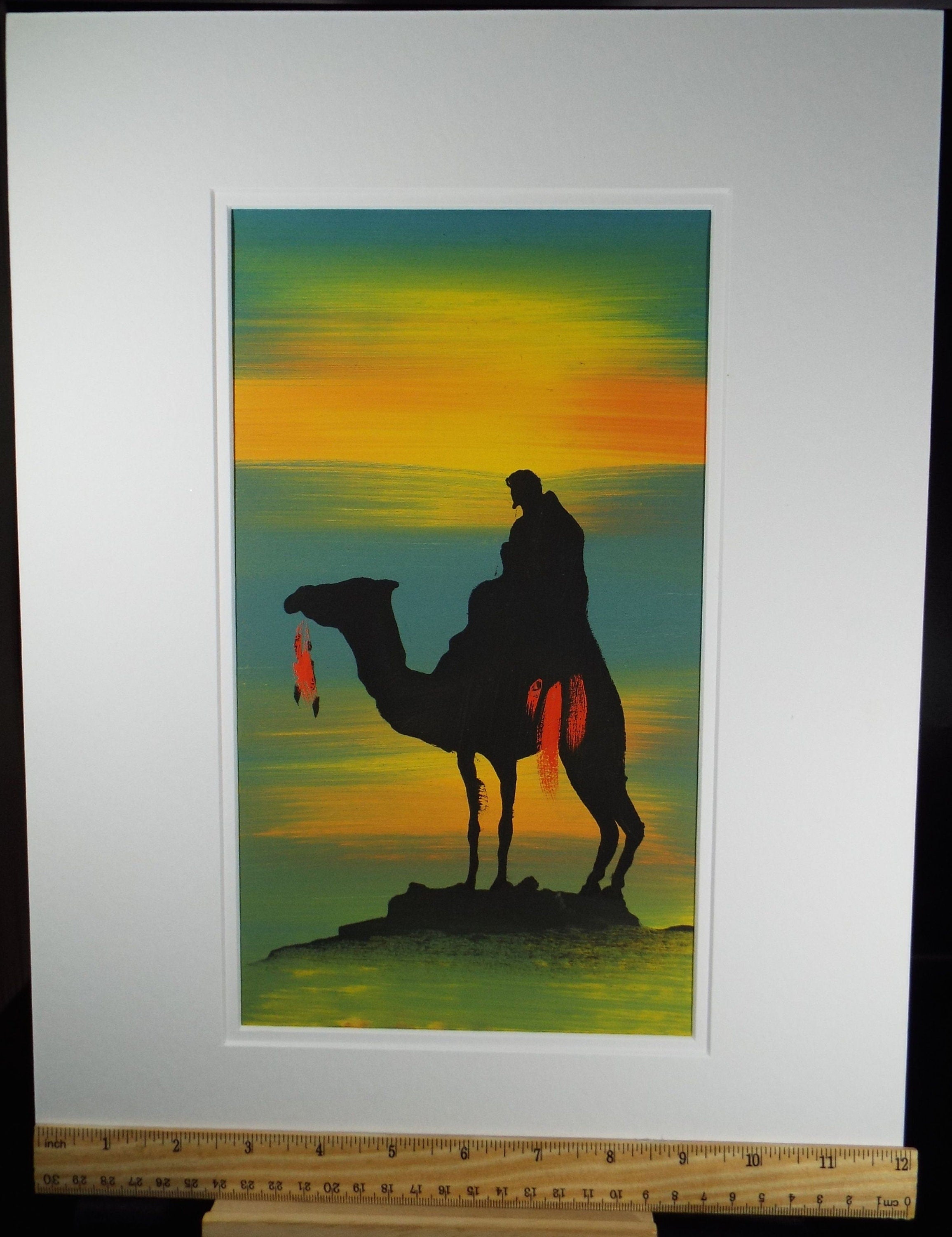 Original Gouache, 'Egyptian Desert Scene', Circa 1920's, Artist Unknown