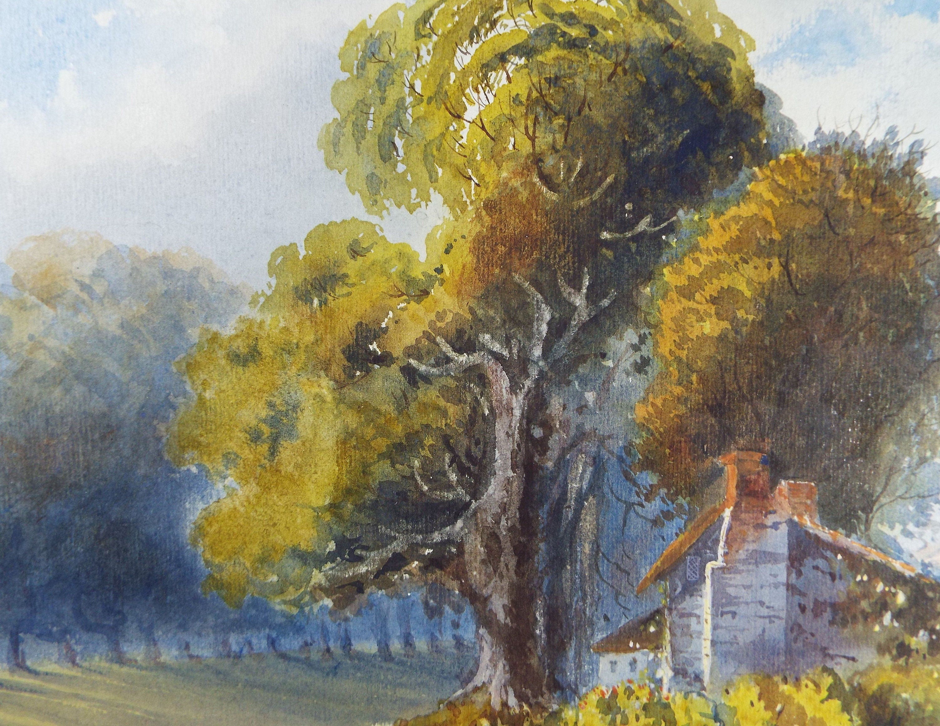 Original Watercolour, 'Torre Abbey Park', Late 19th Century, Artist Unknown.