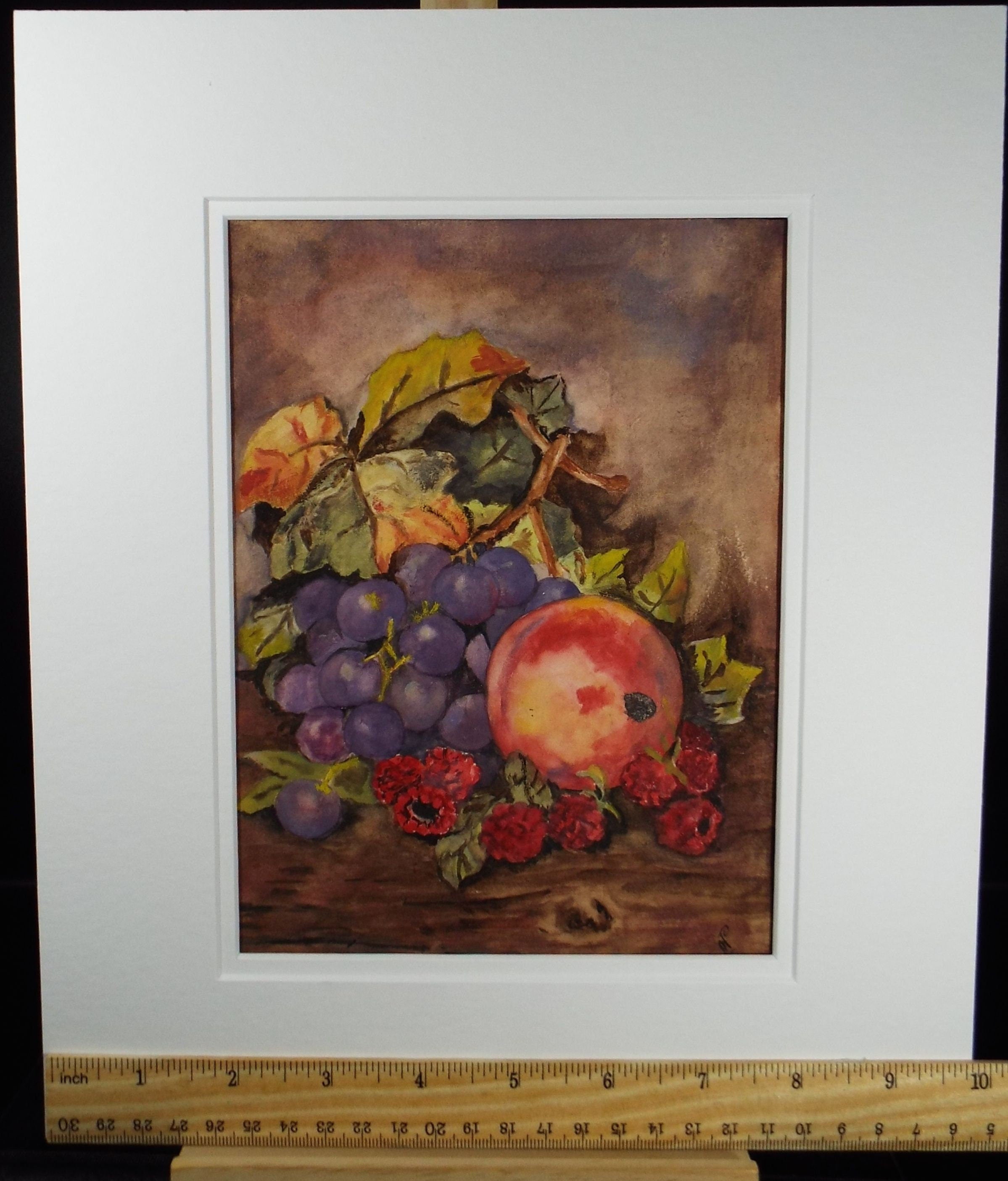 Original Watercolour, 'Still Life of Fruit', Dated 1926, Marjorie Pearce
