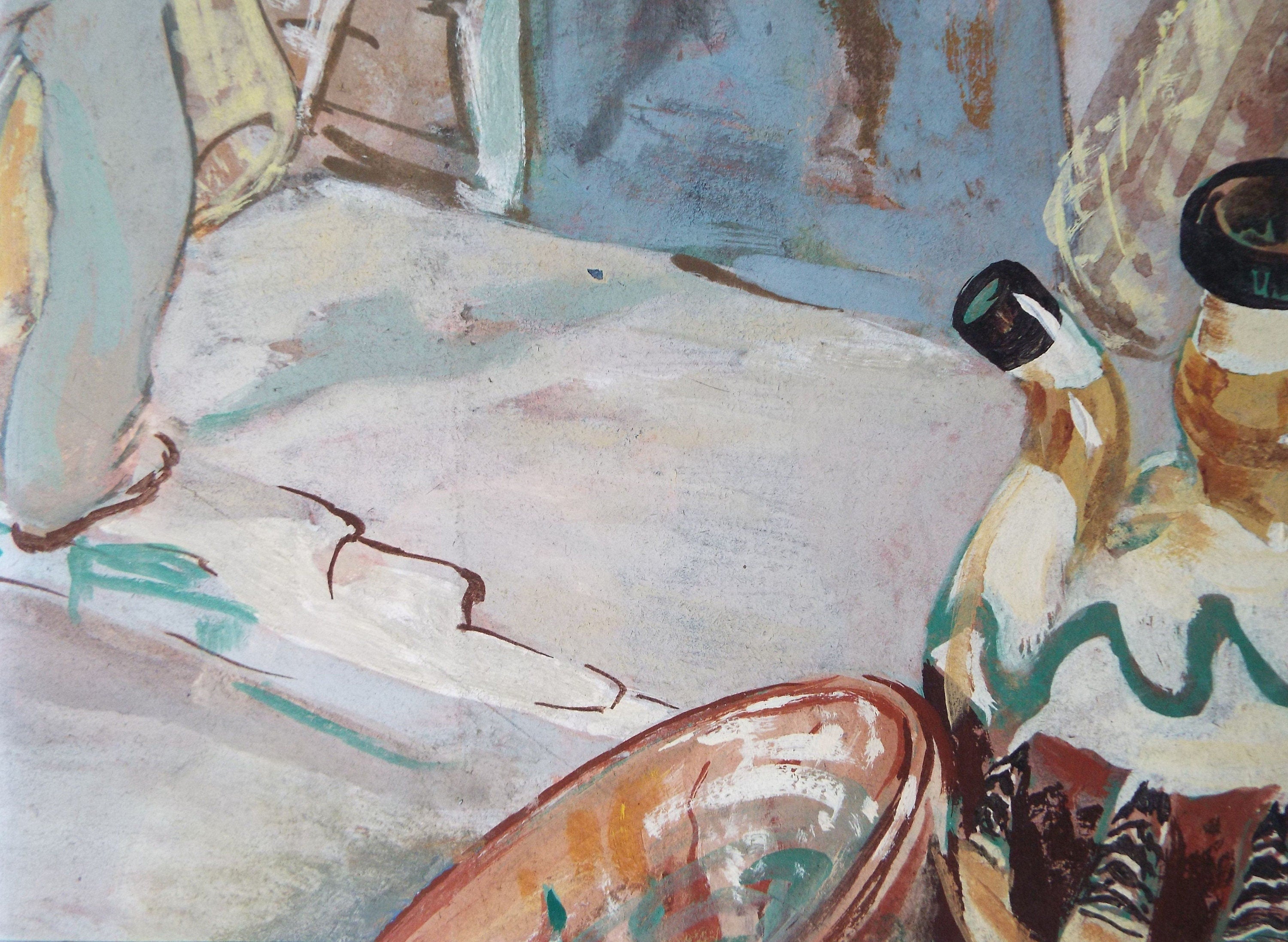 Original Watercolour & Gouache, 'The Pot Seller',c1950's, Ivy T. Attwell (20th Century, British)