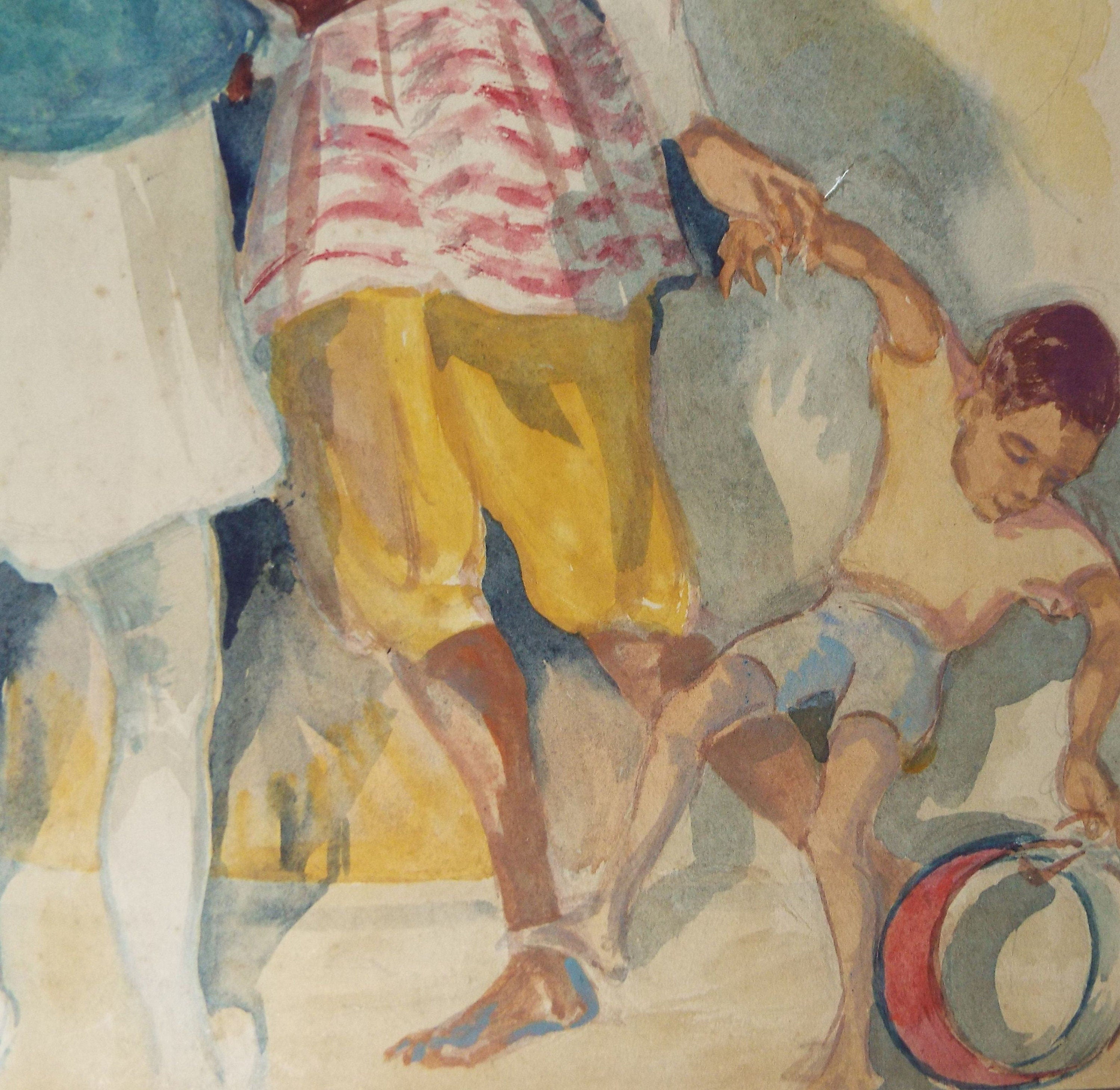 Original Watercolour & Gouache, 'North African Street Scene',c1950's, Ivy T. Attwell (20th Century, British)