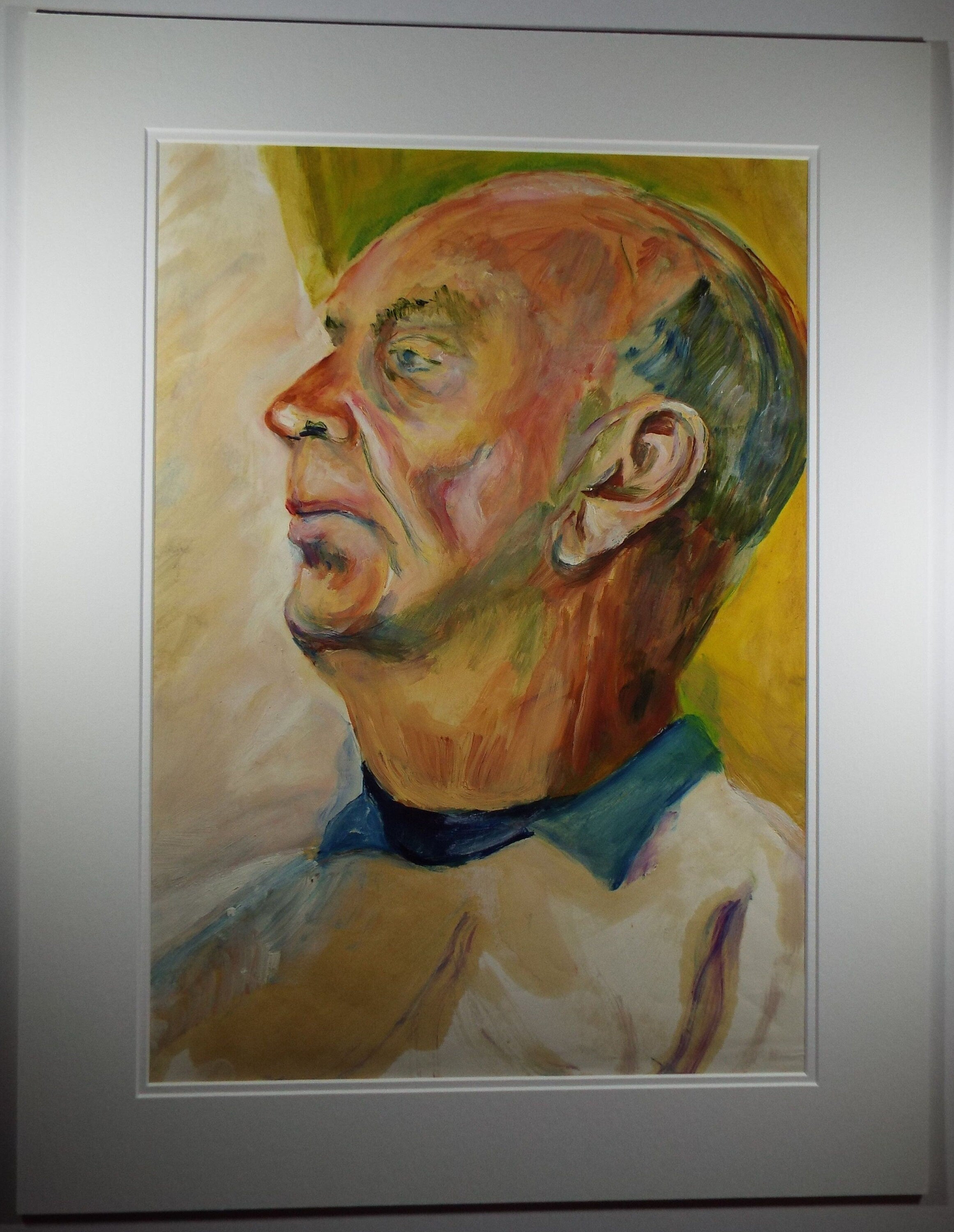 Original Watercolour & Gouache, 'Male Figure facing Left',c1990's, Artist Unknown