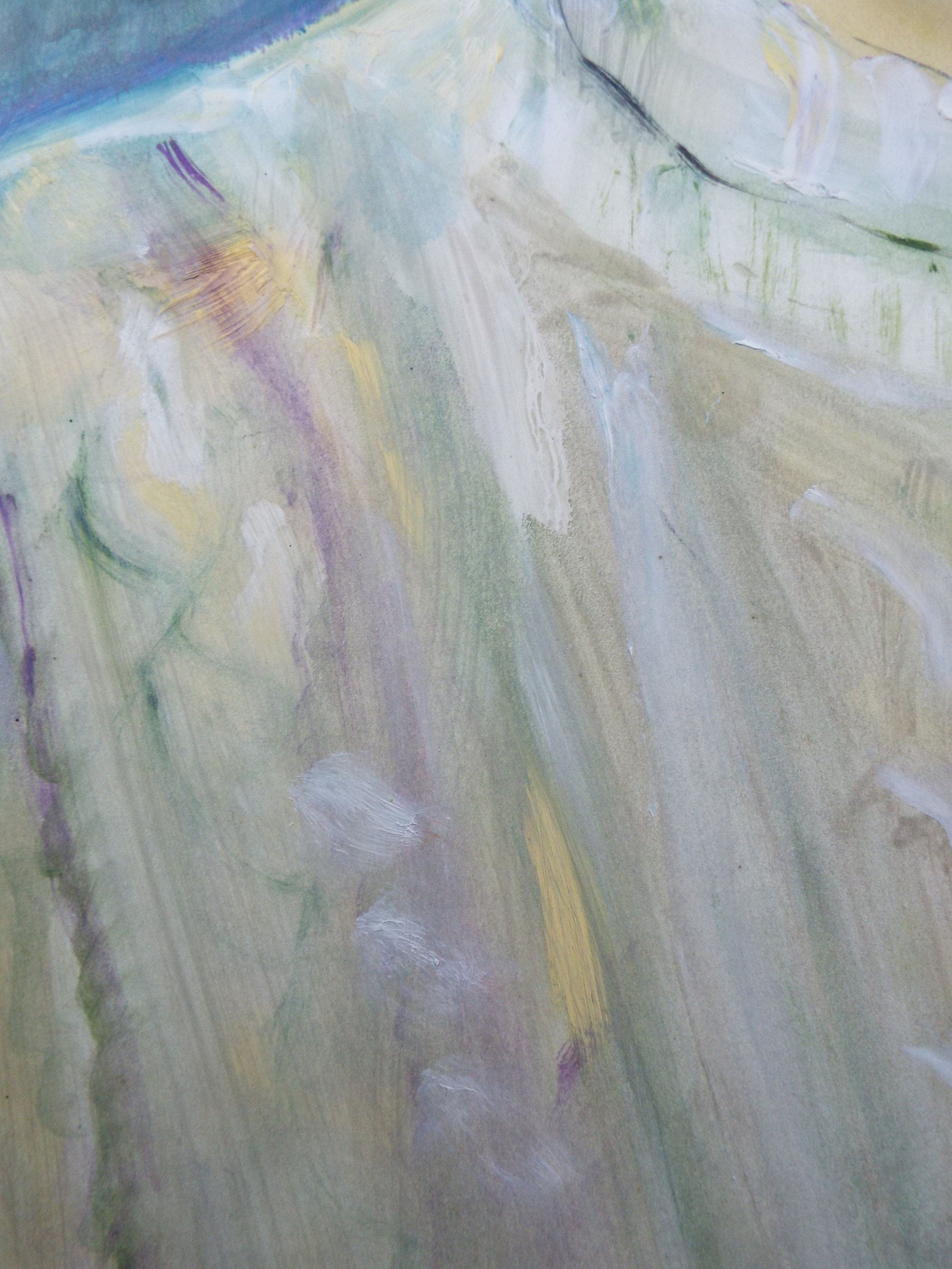 Original Watercolour & Gouache, 'Male Figure in a Sweater',c1990's, Artist Unknown