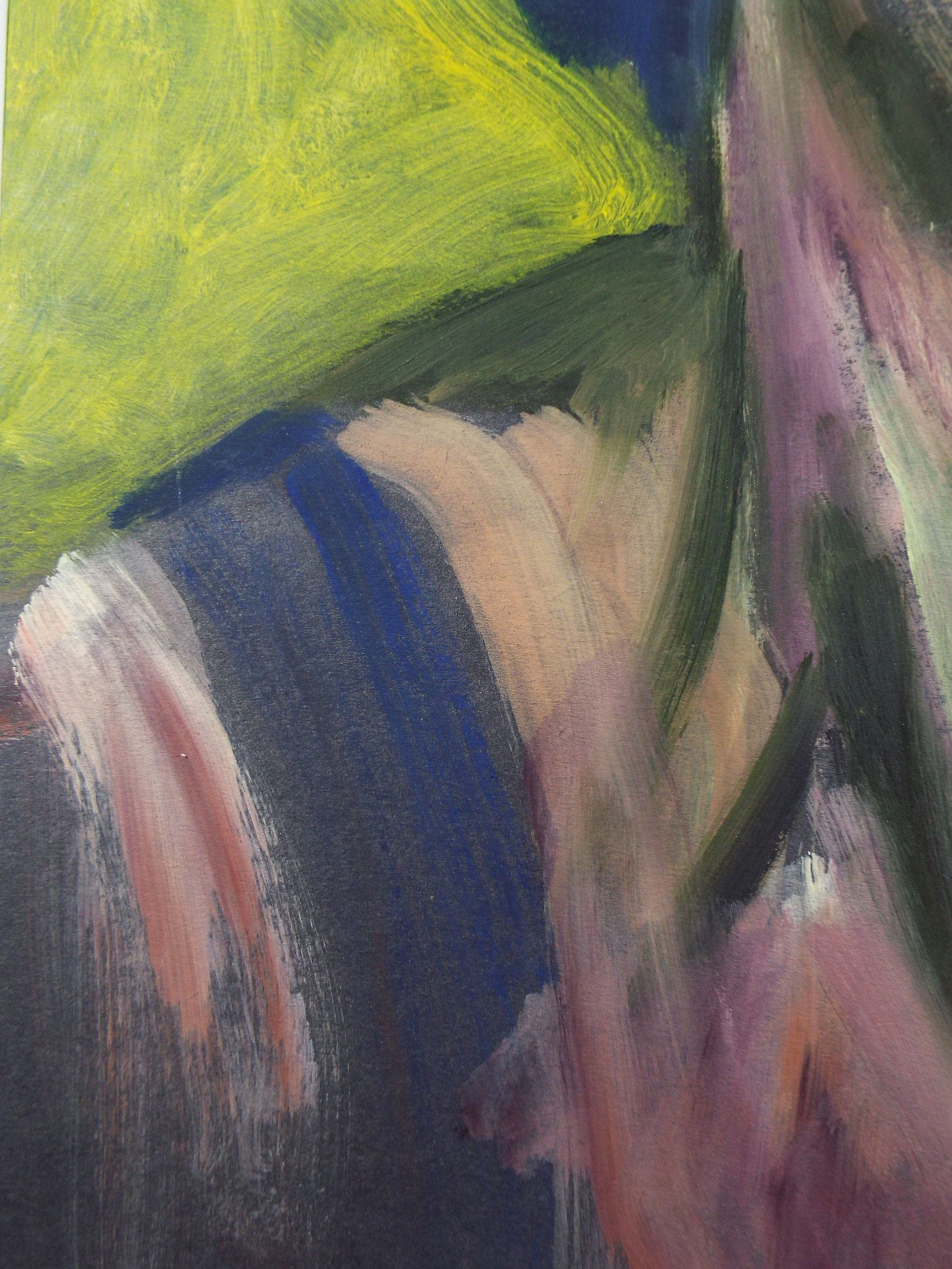 Original Watercolour & Gouache, 'Figure of Man facing right' ',c1990's, Artist Unknown