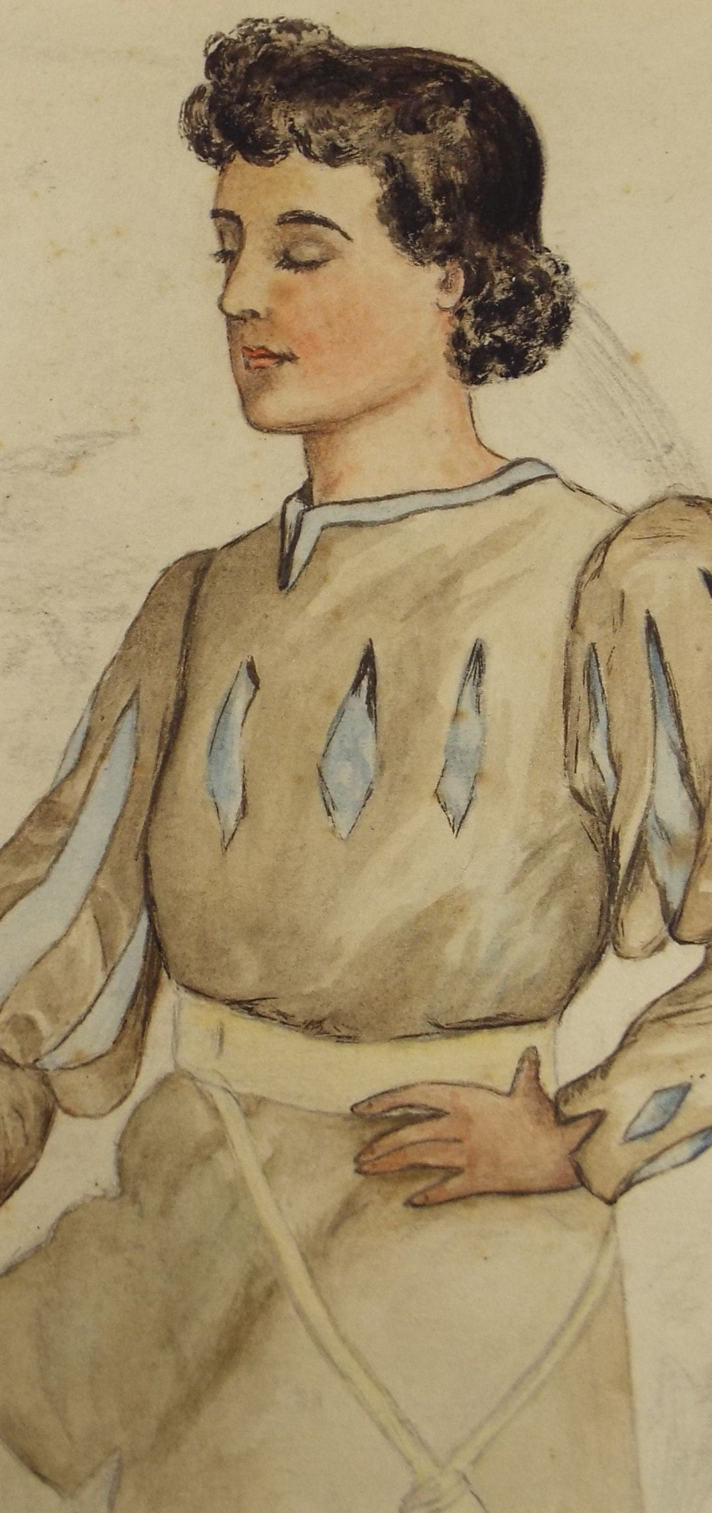 Original Watercolour, 'Prince Charming', circa 1920, Artist unknown