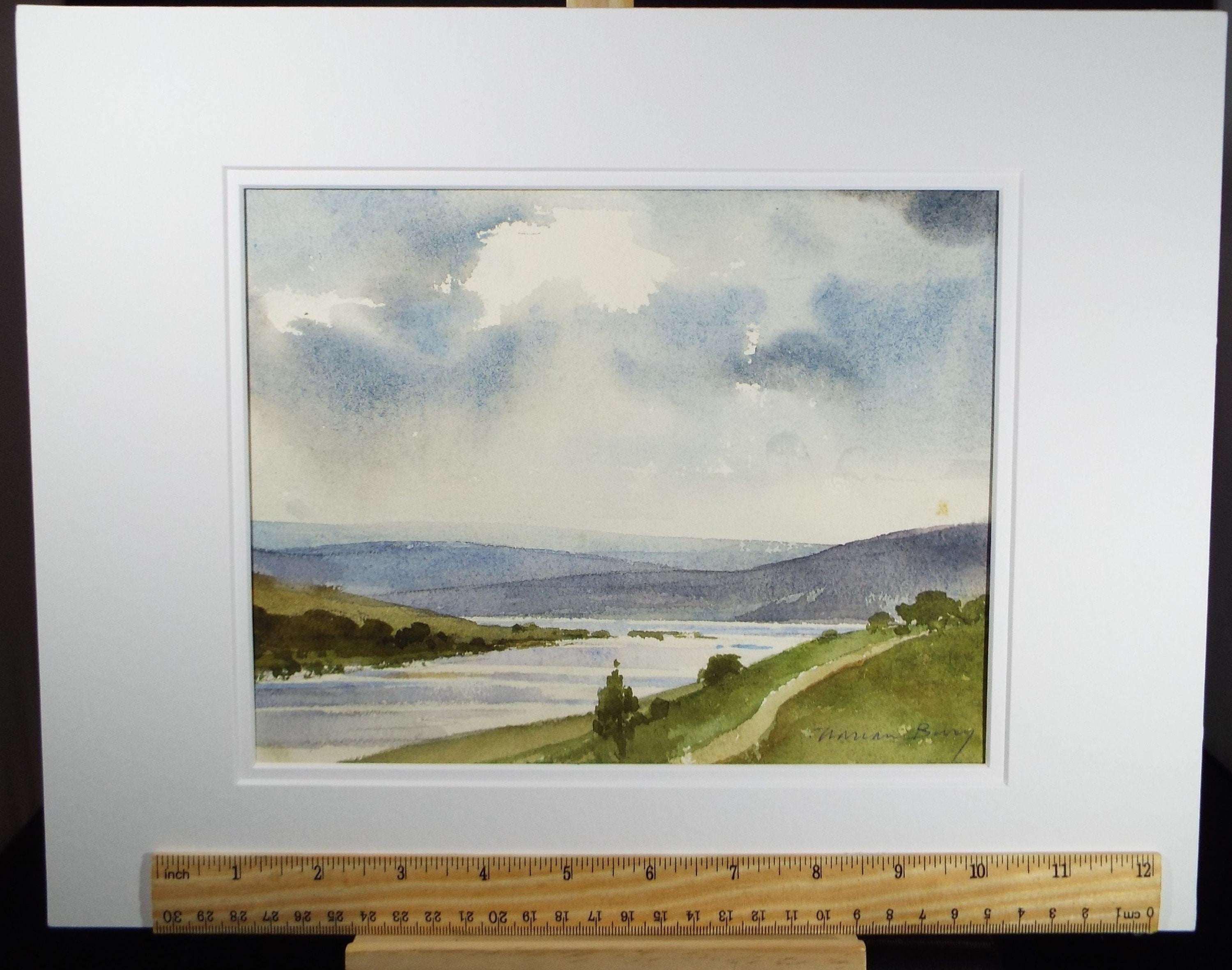 Original Watercolour, 'River Estuary', c1980's, Adrian Bury (1891-1991)