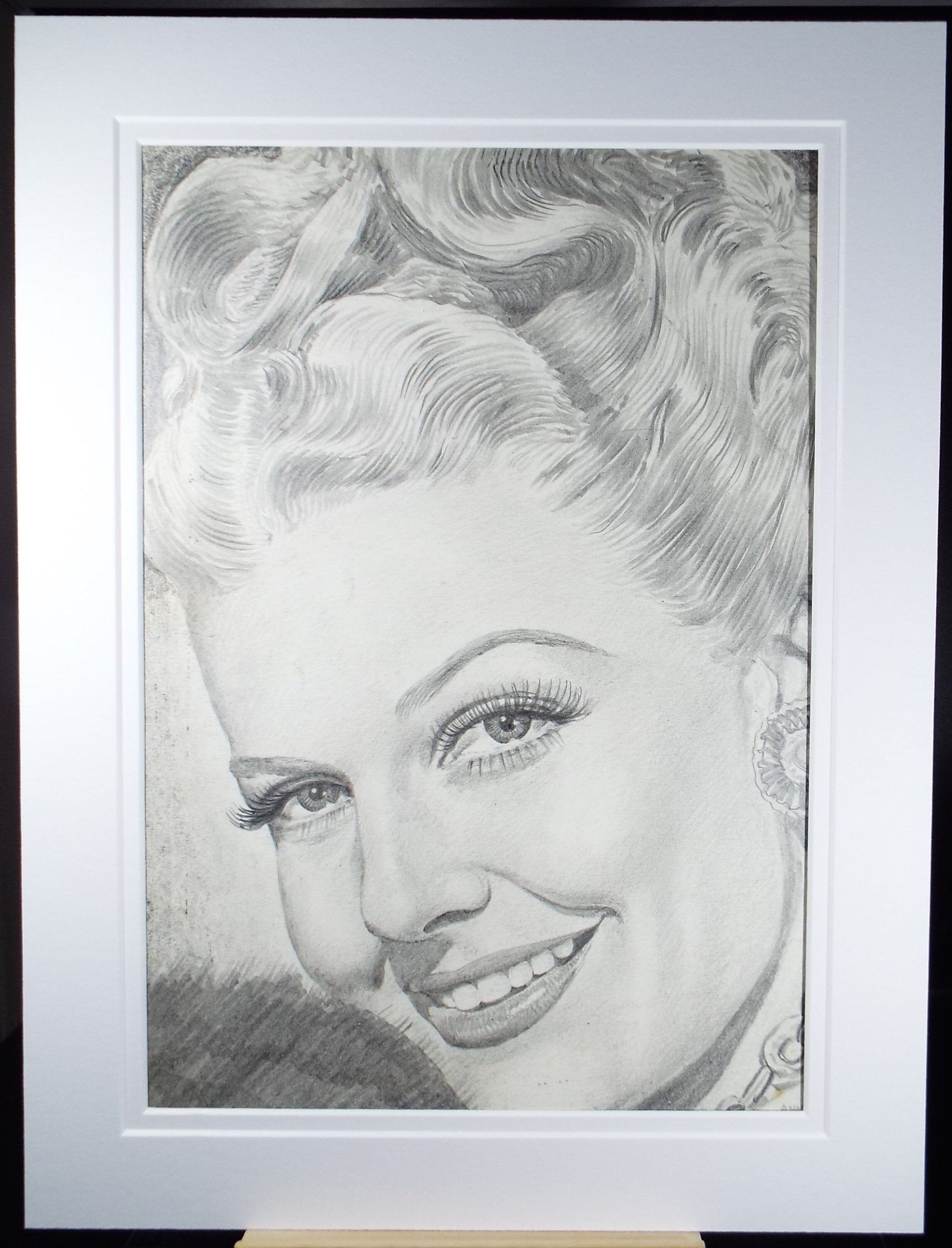 Original Pencil Drawing, 'Ann Sheriden', Albert Leonard, Mid 20th Century