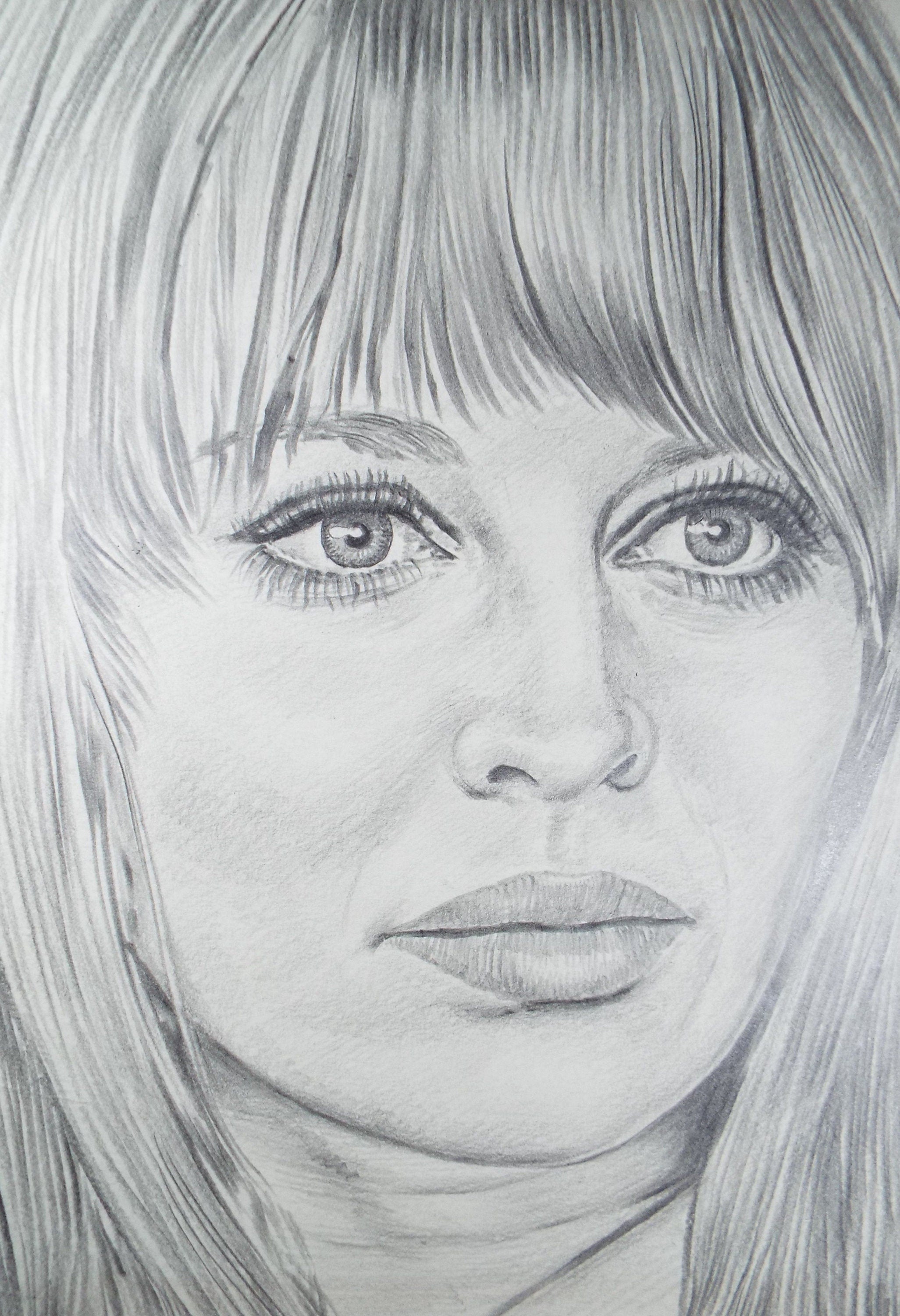 Original Pencil Drawing, 'Julie Christie', Albert Leonard, Mid 20th Century