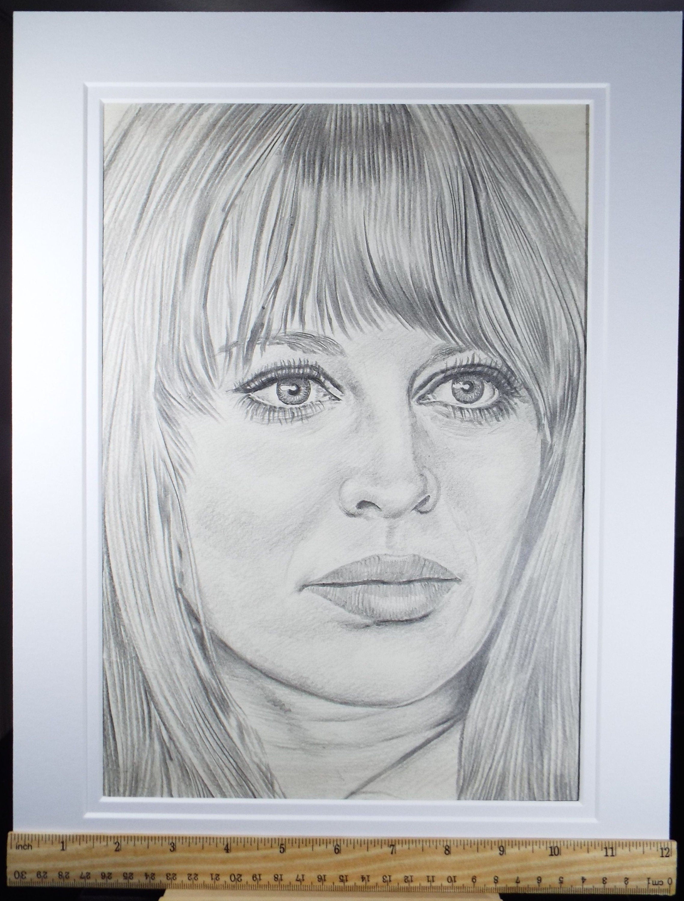 Original Pencil Drawing, 'Julie Christie', Albert Leonard, Mid 20th Century