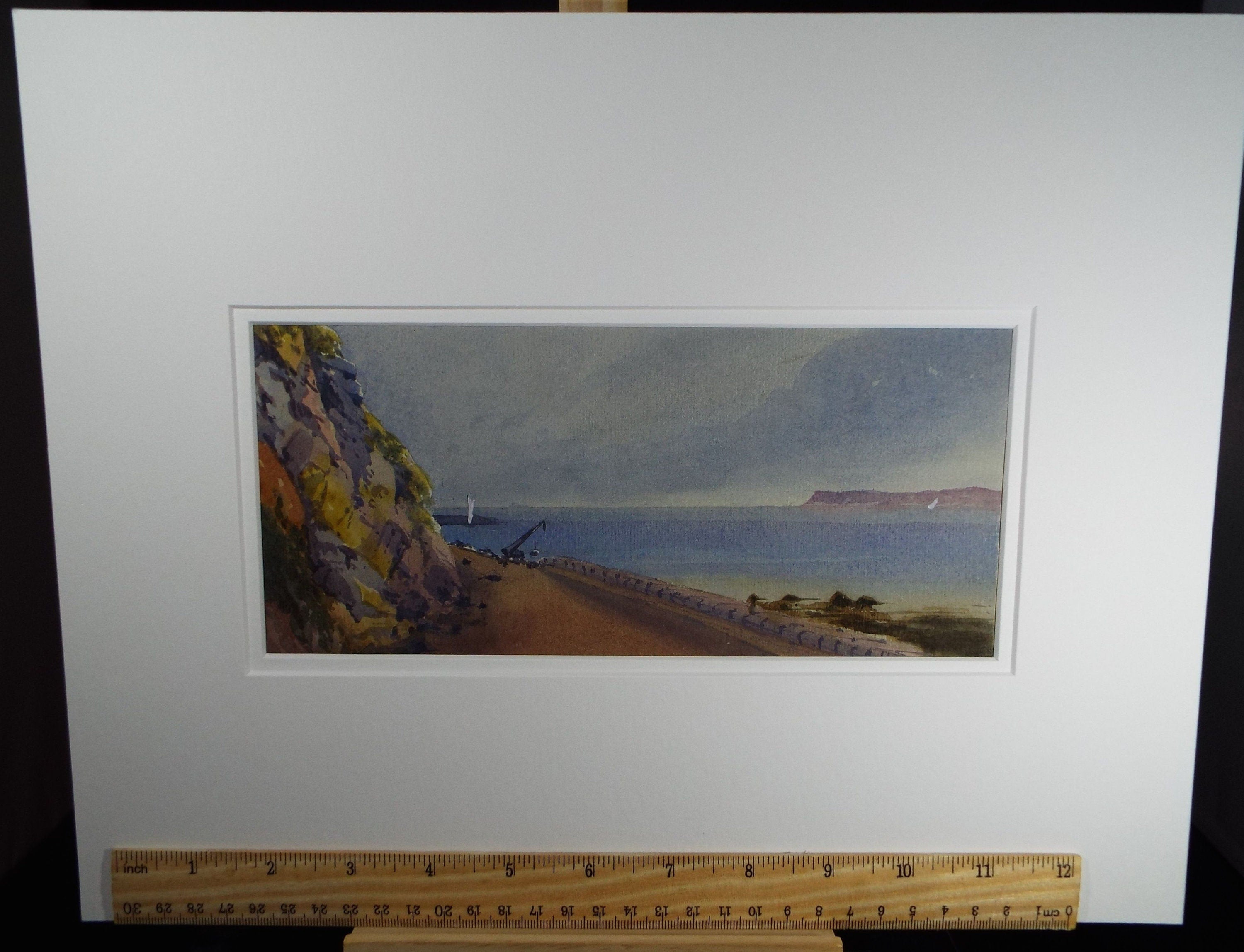 Original Watercolour, 'Berry Head, Torquay', Late 19th Century, Artist Unknown