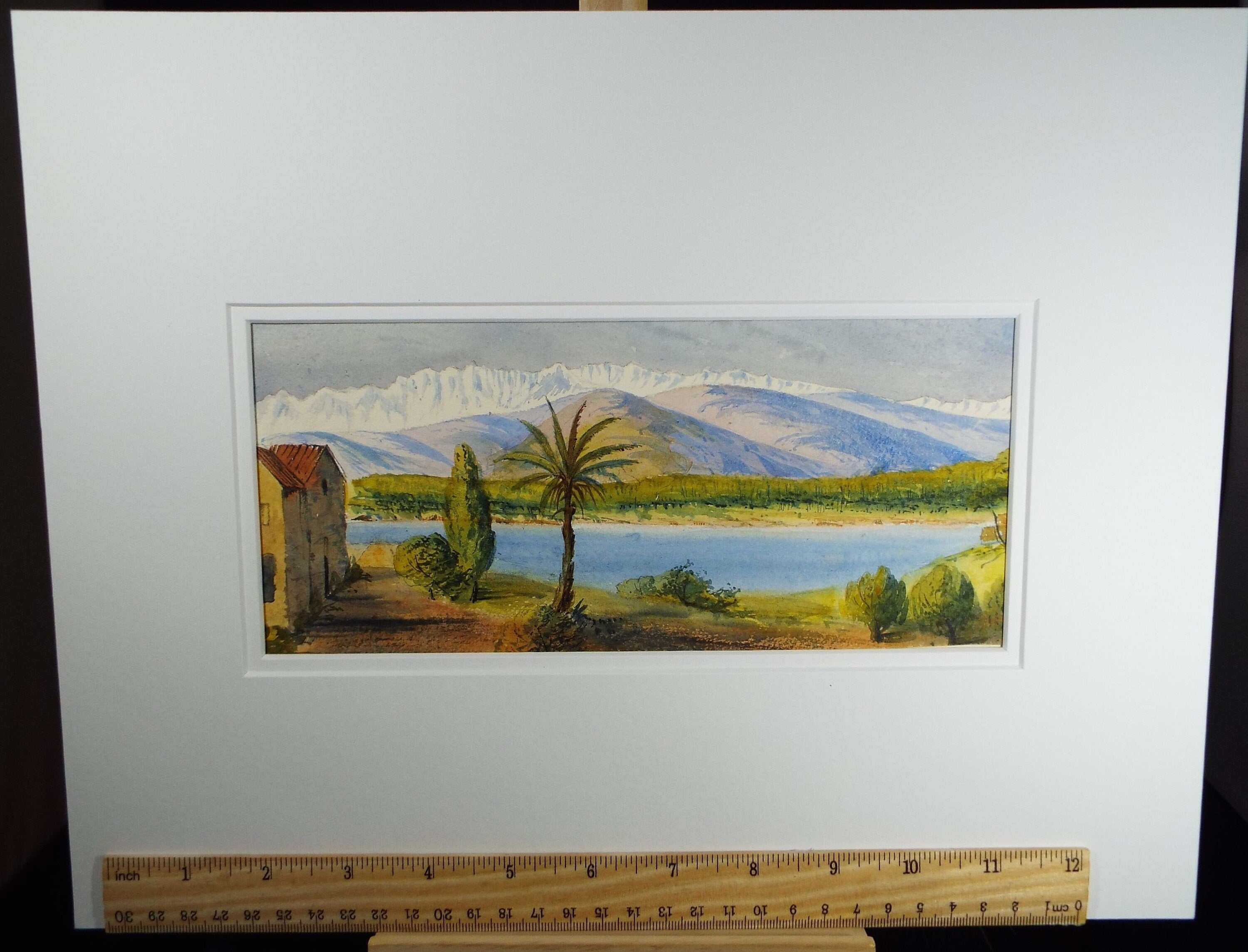Original Watercolour, late 19th Century, 'Alpes Maritime', Artist Unknown