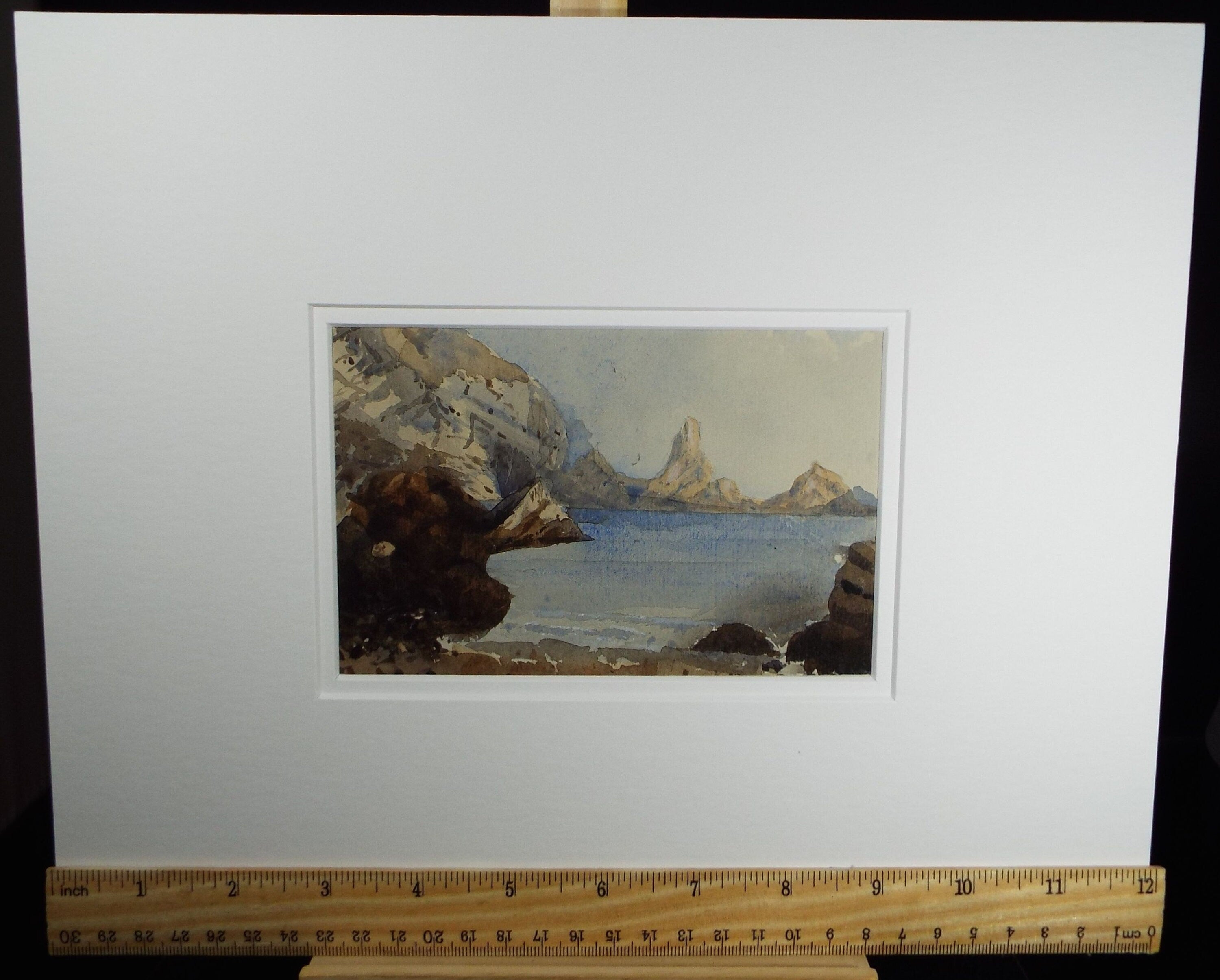 Original Watercolour, 'Anstis Cove, Torquay', Late 19th Century, Artist Unknown