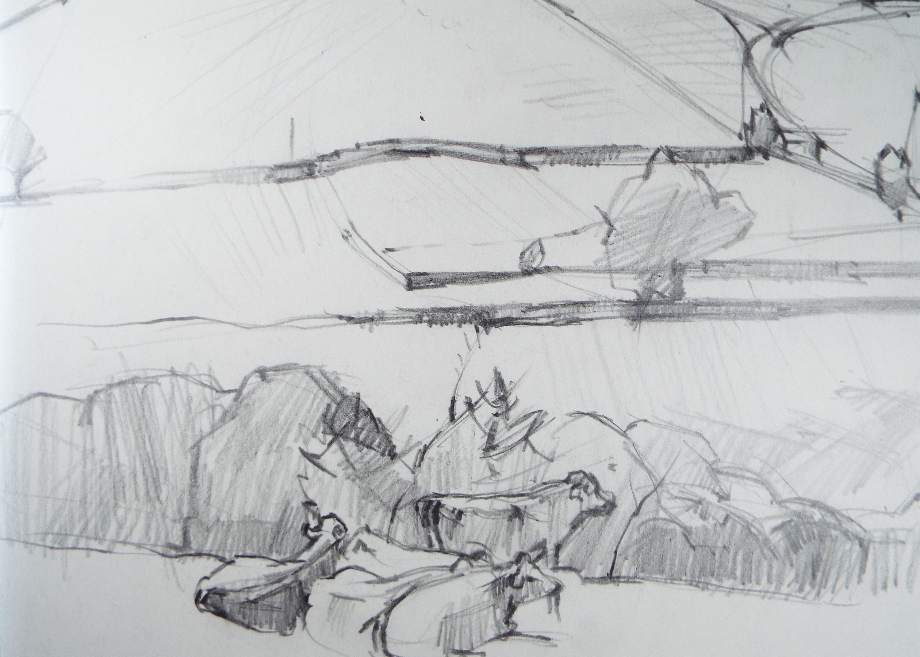 Original Pencil Drawing, 'Weardale', Circa 1970's, Douglas Pittuck (1911-1993)