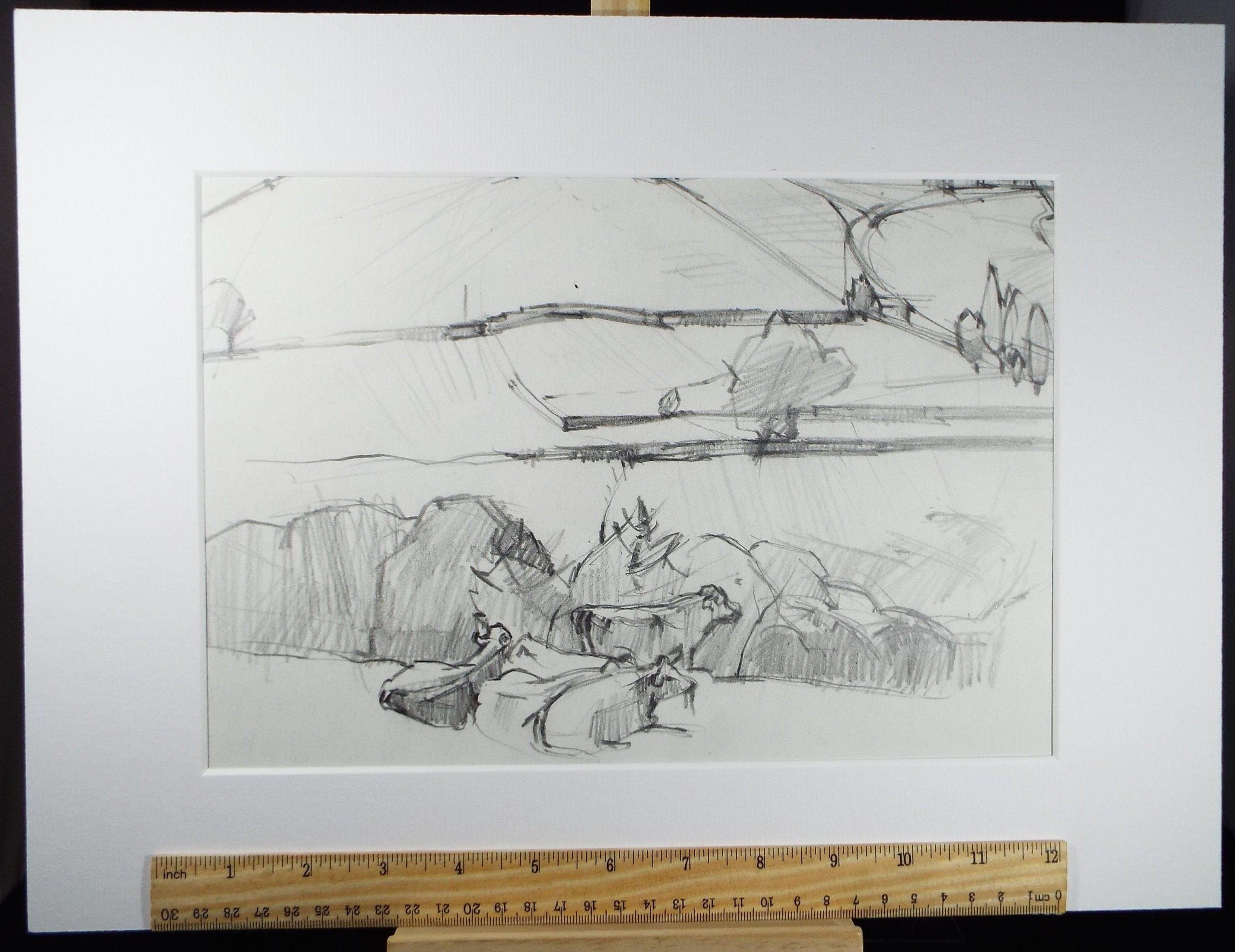 Original Pencil Drawing, 'Weardale', Circa 1970's, Douglas Pittuck (1911-1993)